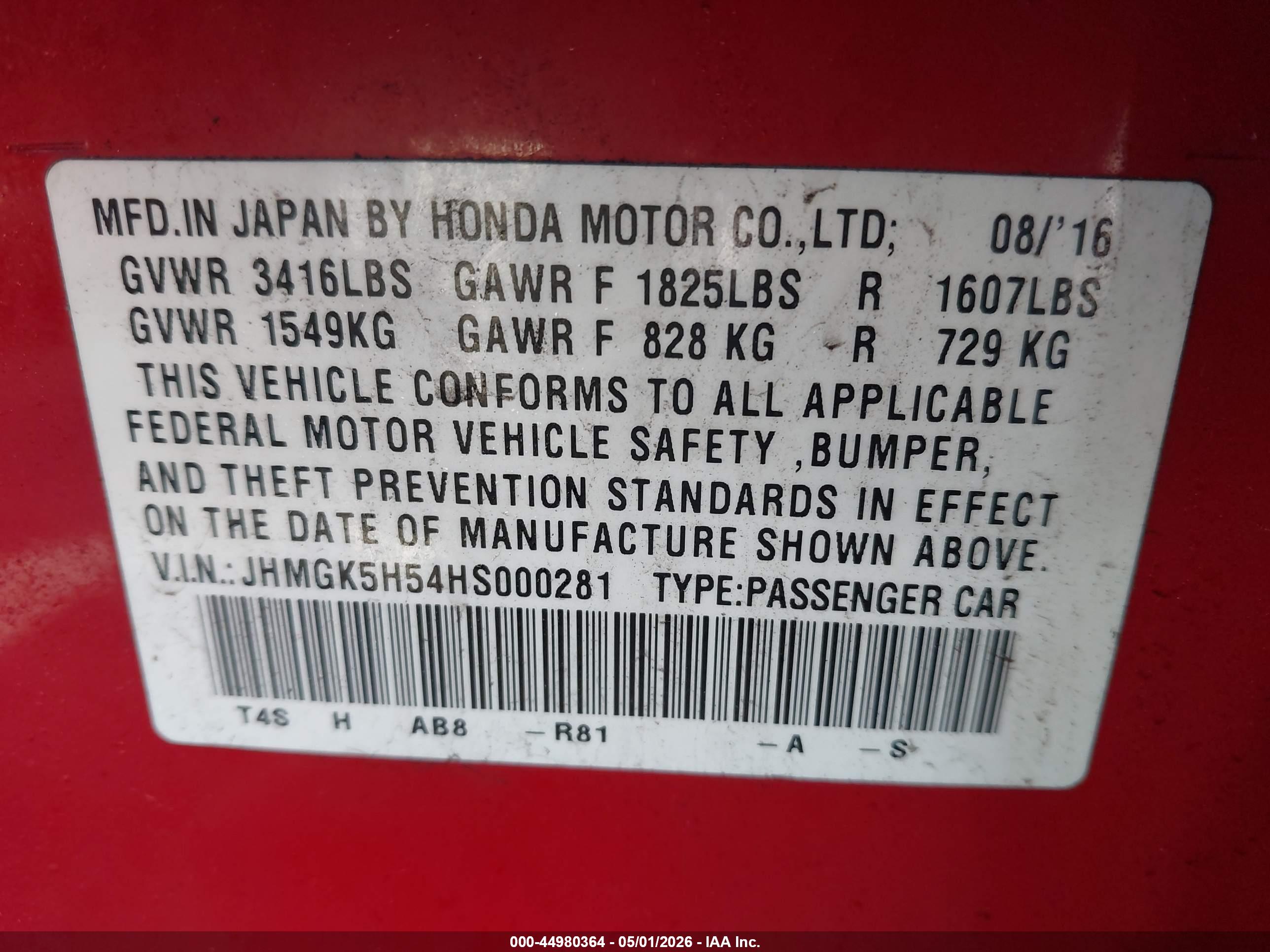 HONDA FIT image 9