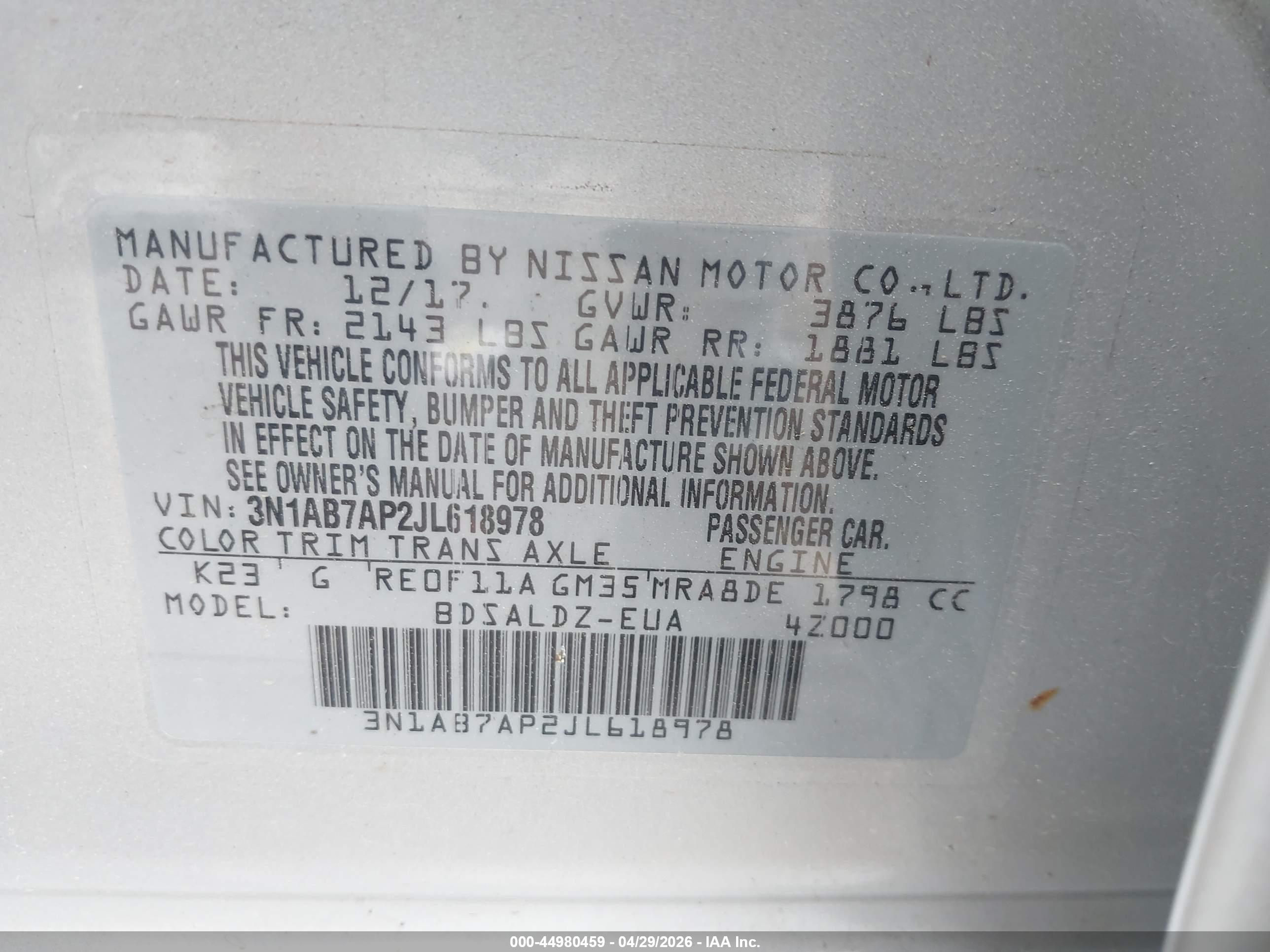 NISSAN SENTRA image 9