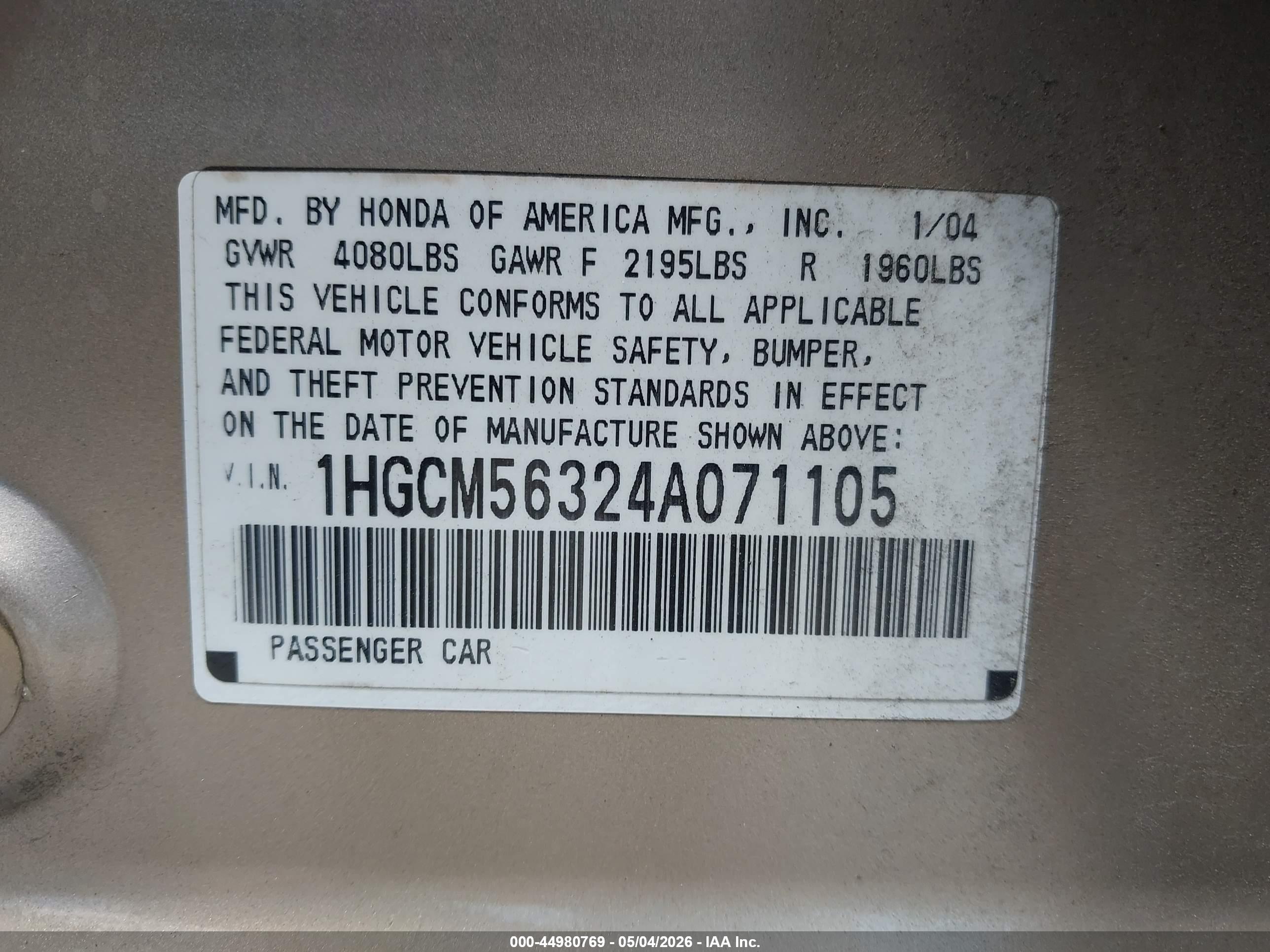 HONDA ACCORD image 9