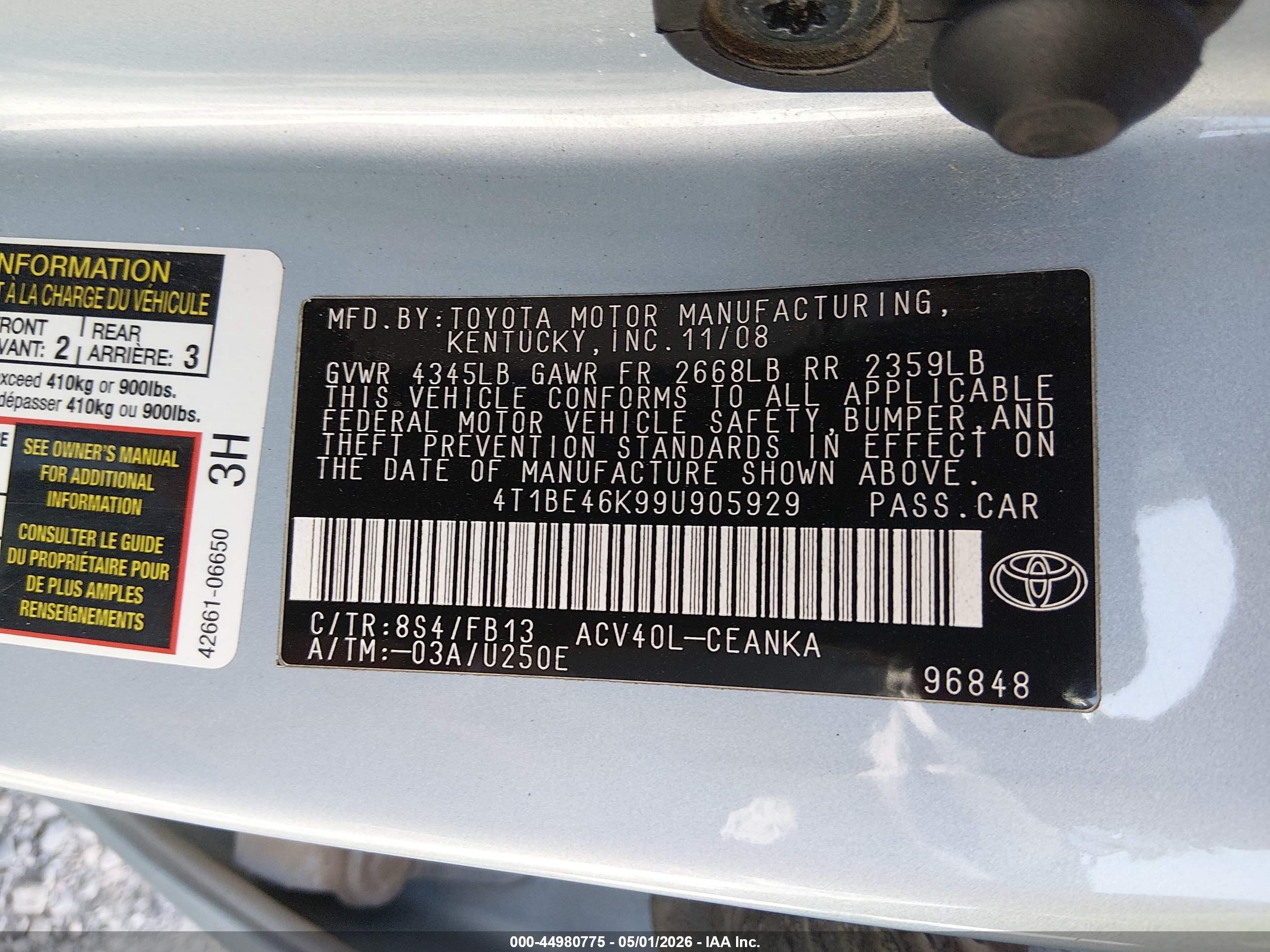 TOYOTA CAMRY image 9
