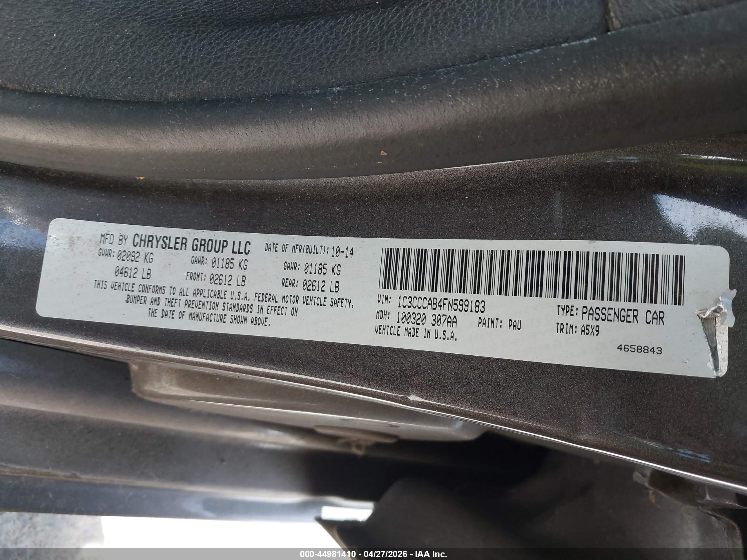 CHRYSLER 200 image 9