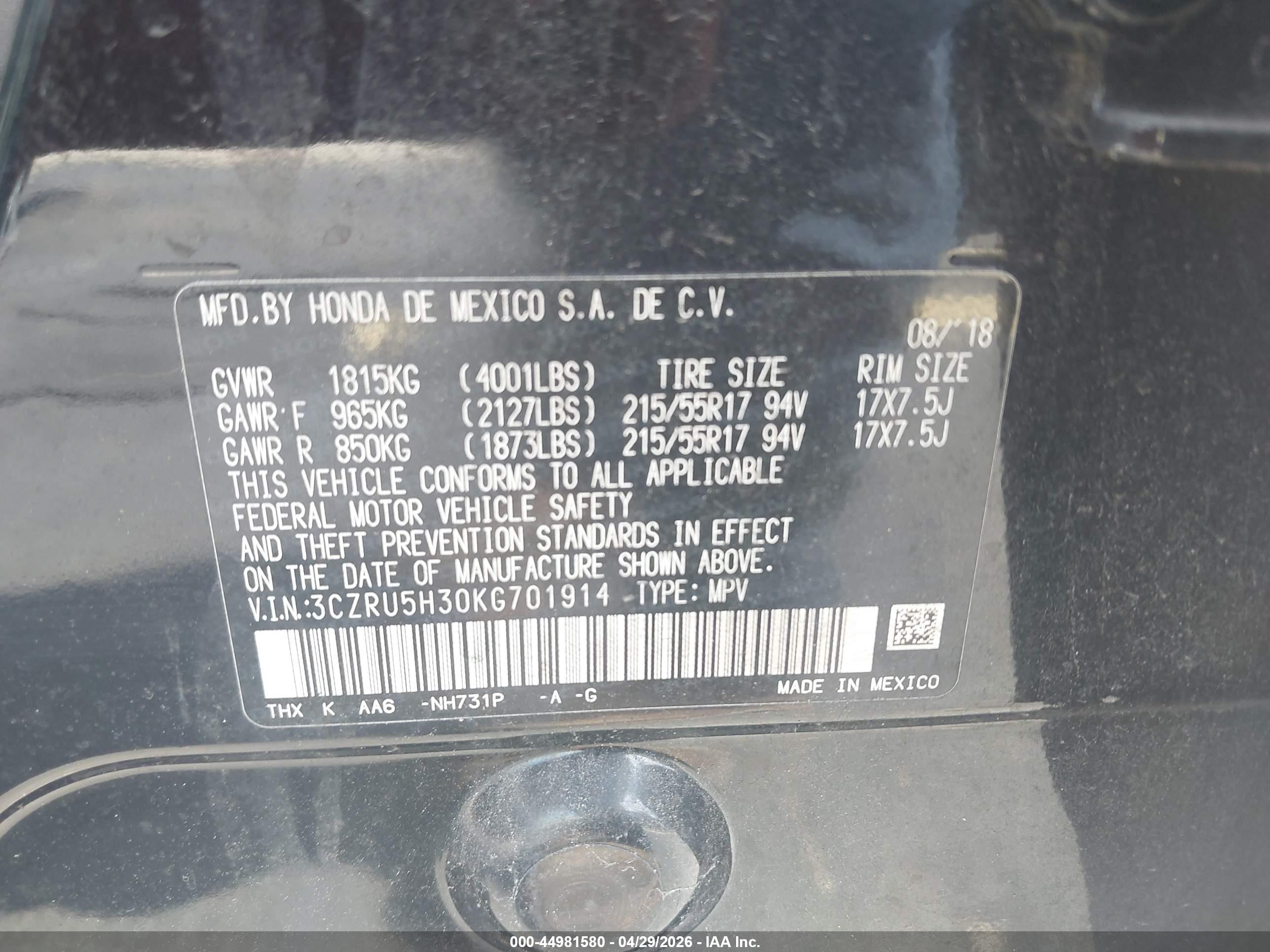 HONDA HR-V image 9