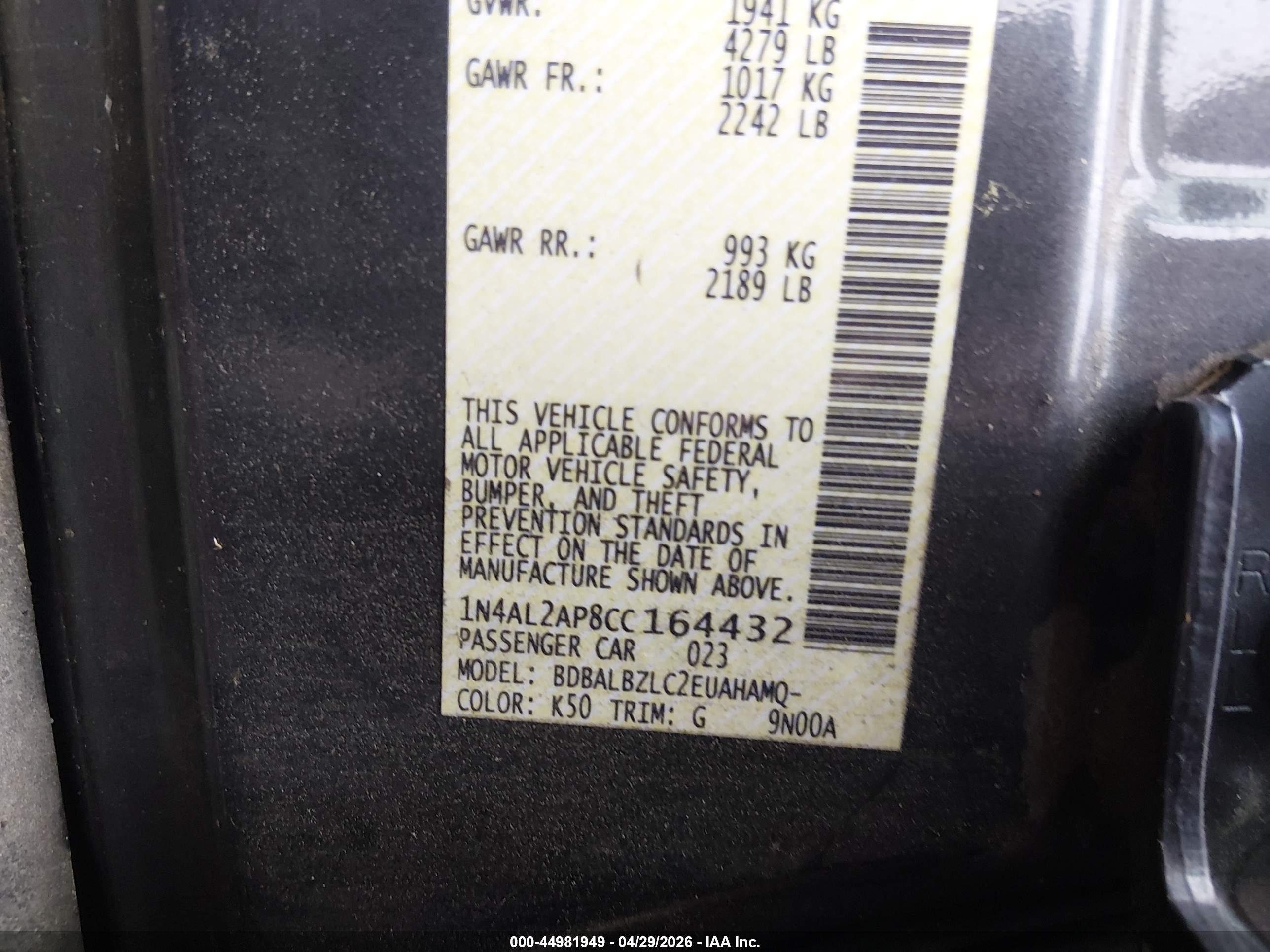 NISSAN ALTIMA image 9