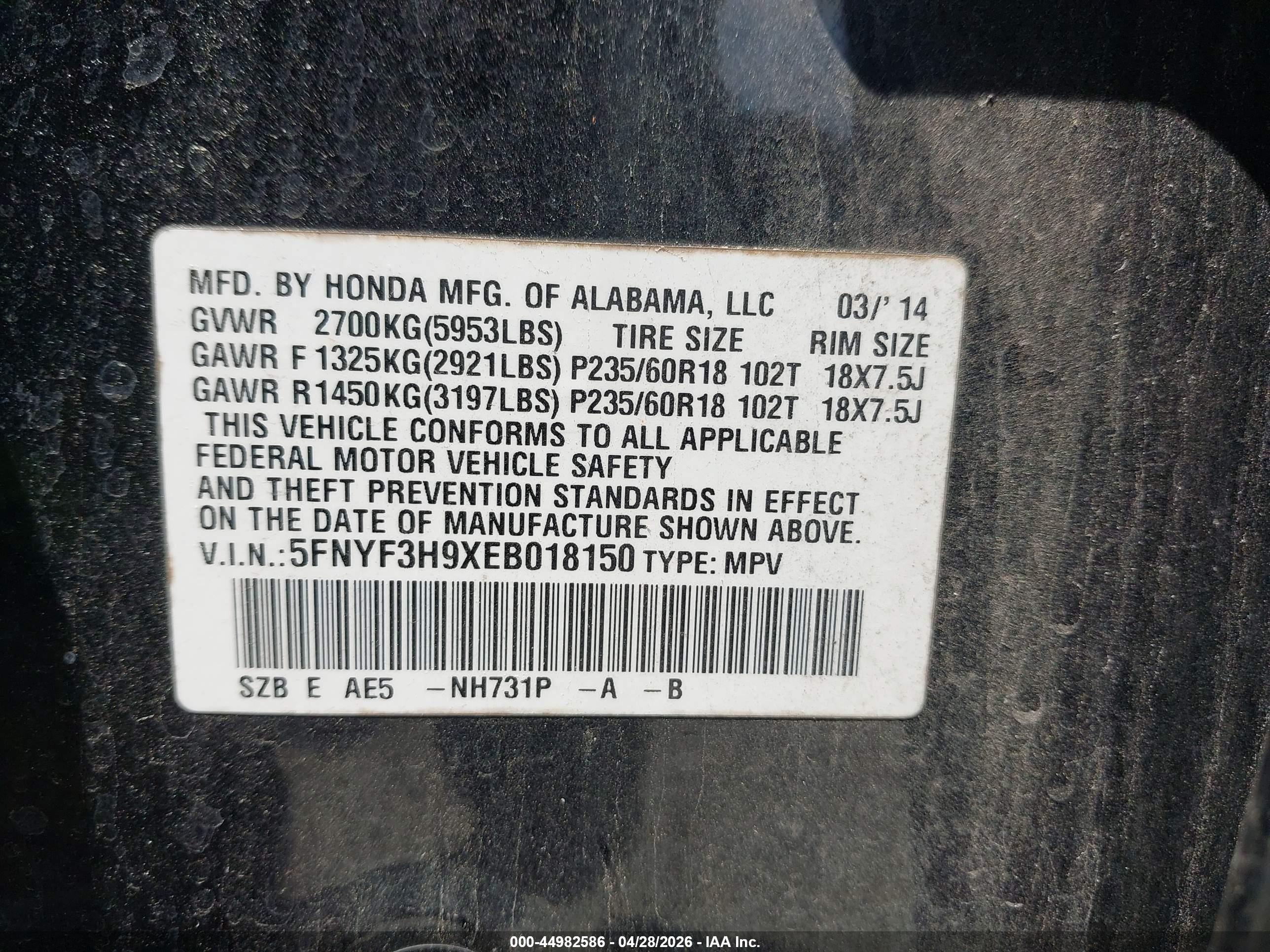 HONDA PILOT image 9