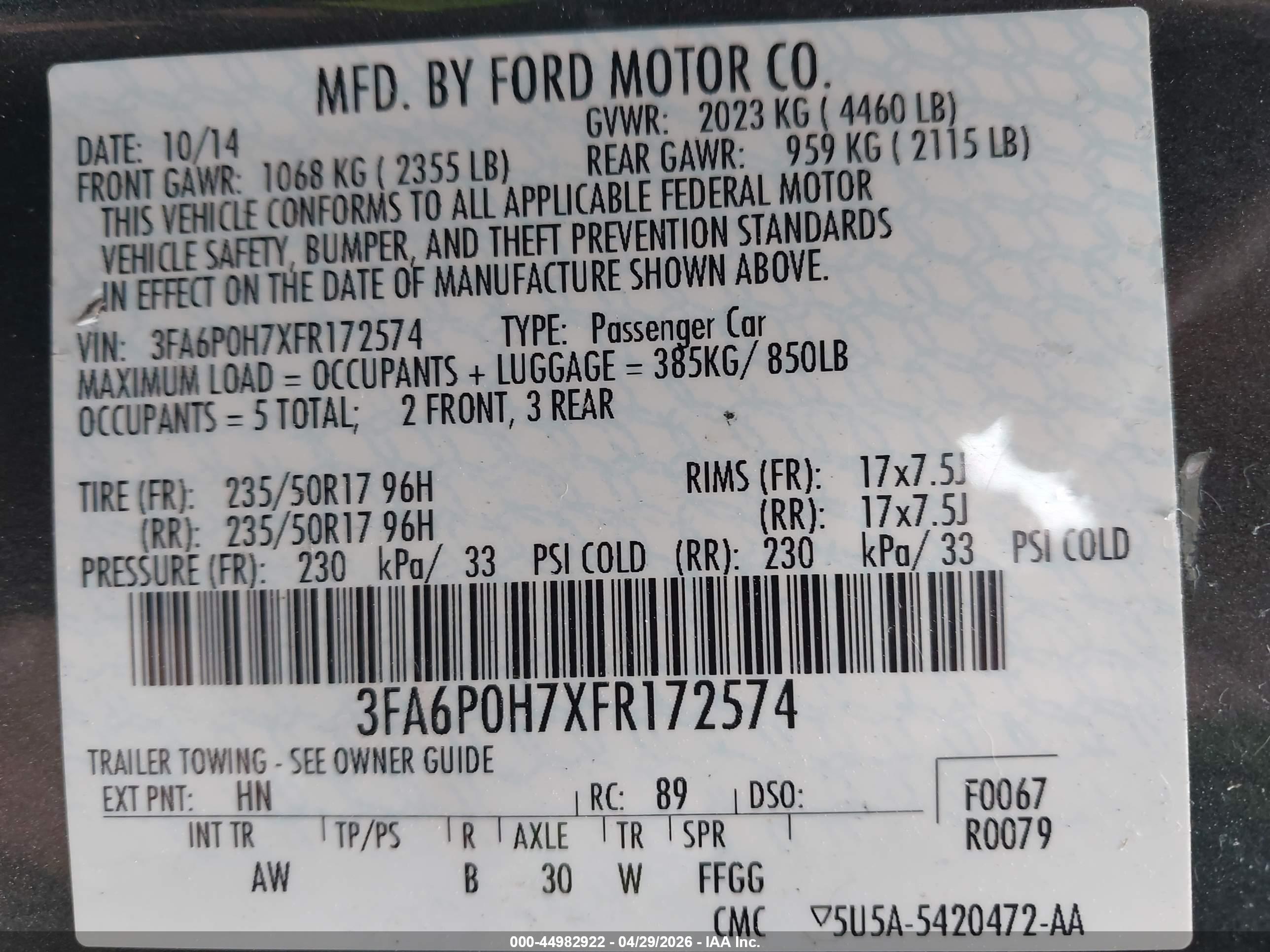 FORD FUSION image 9