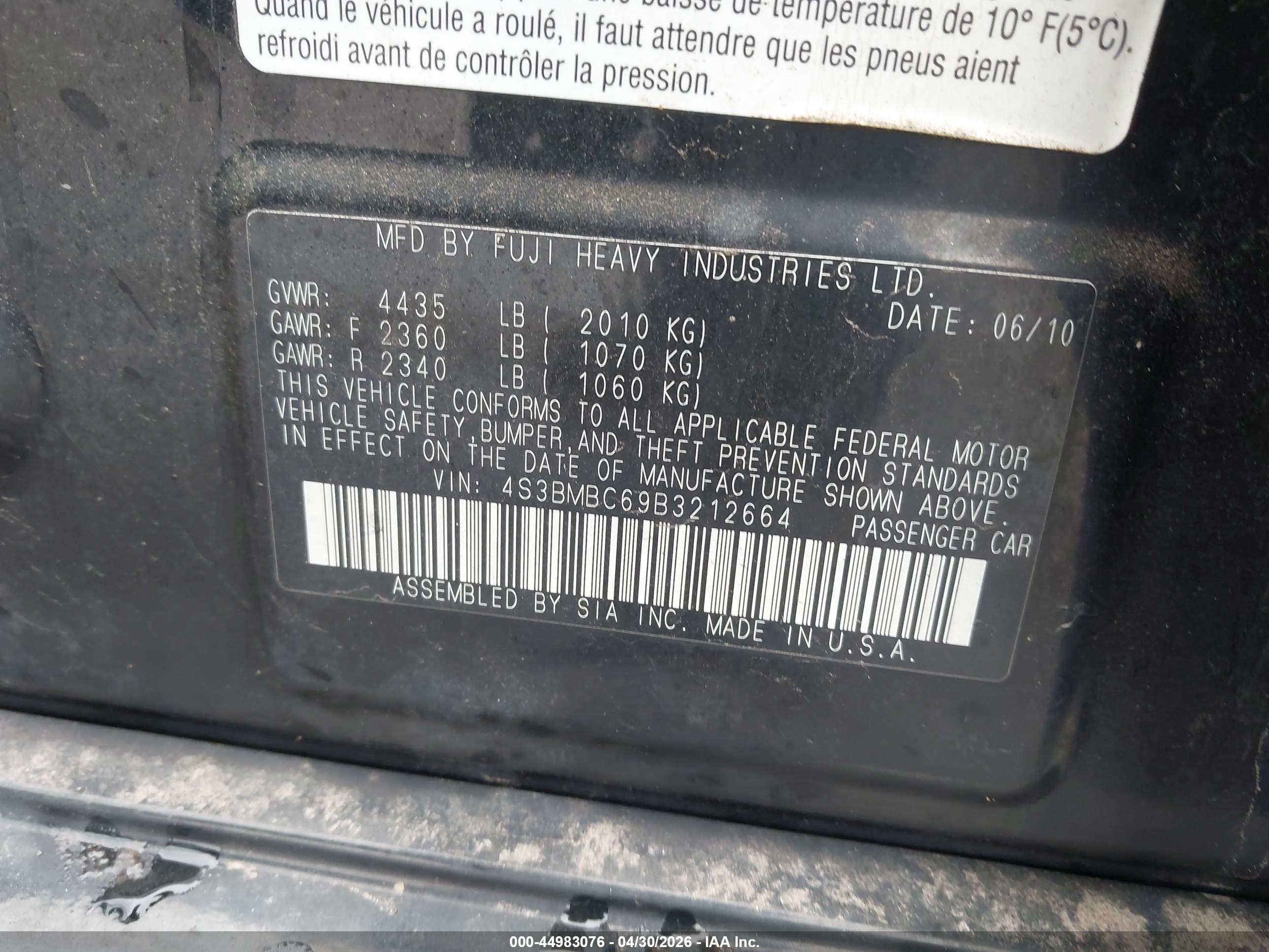 SUBARU LEGACY image 9