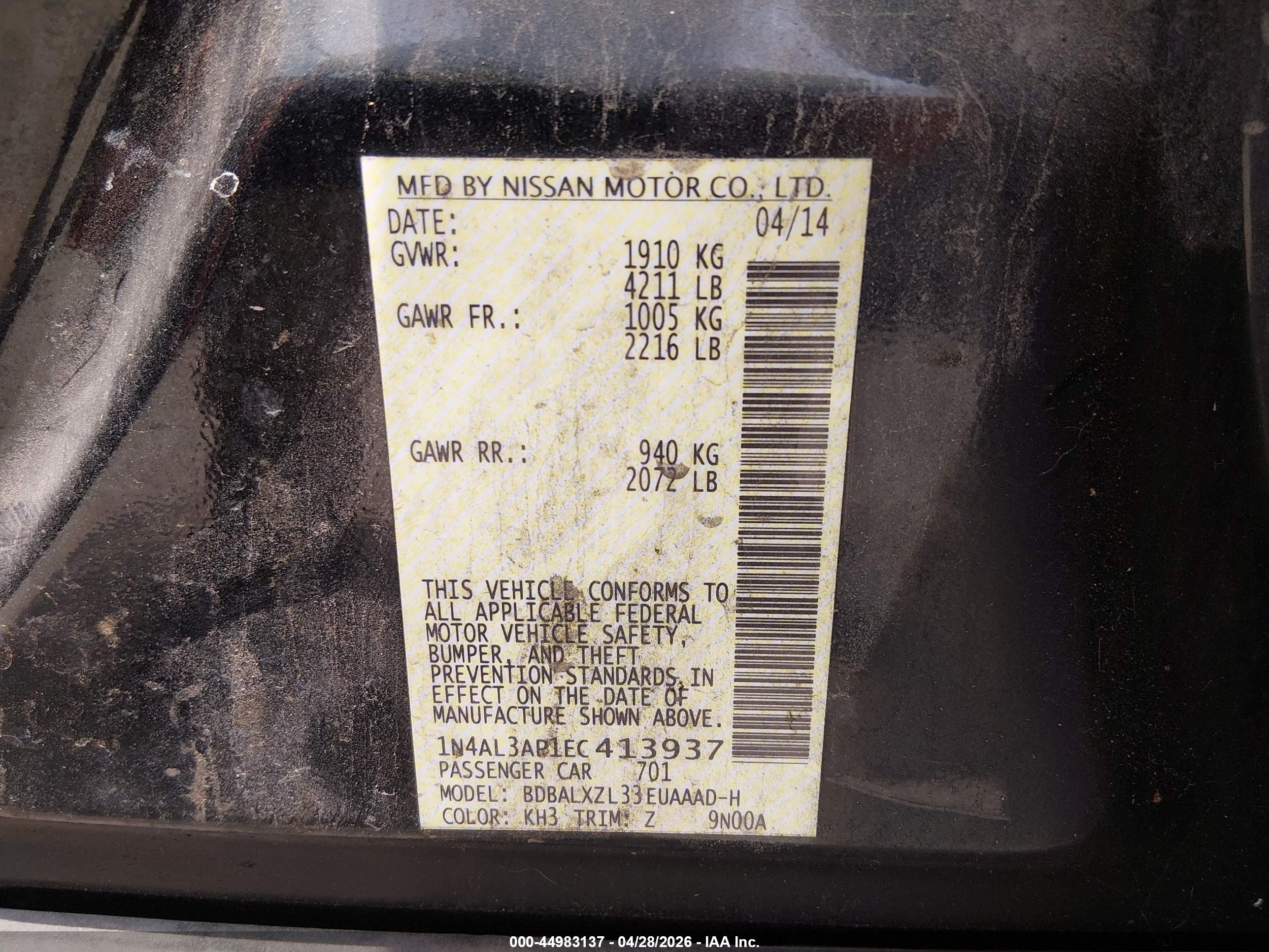 NISSAN ALTIMA image 9