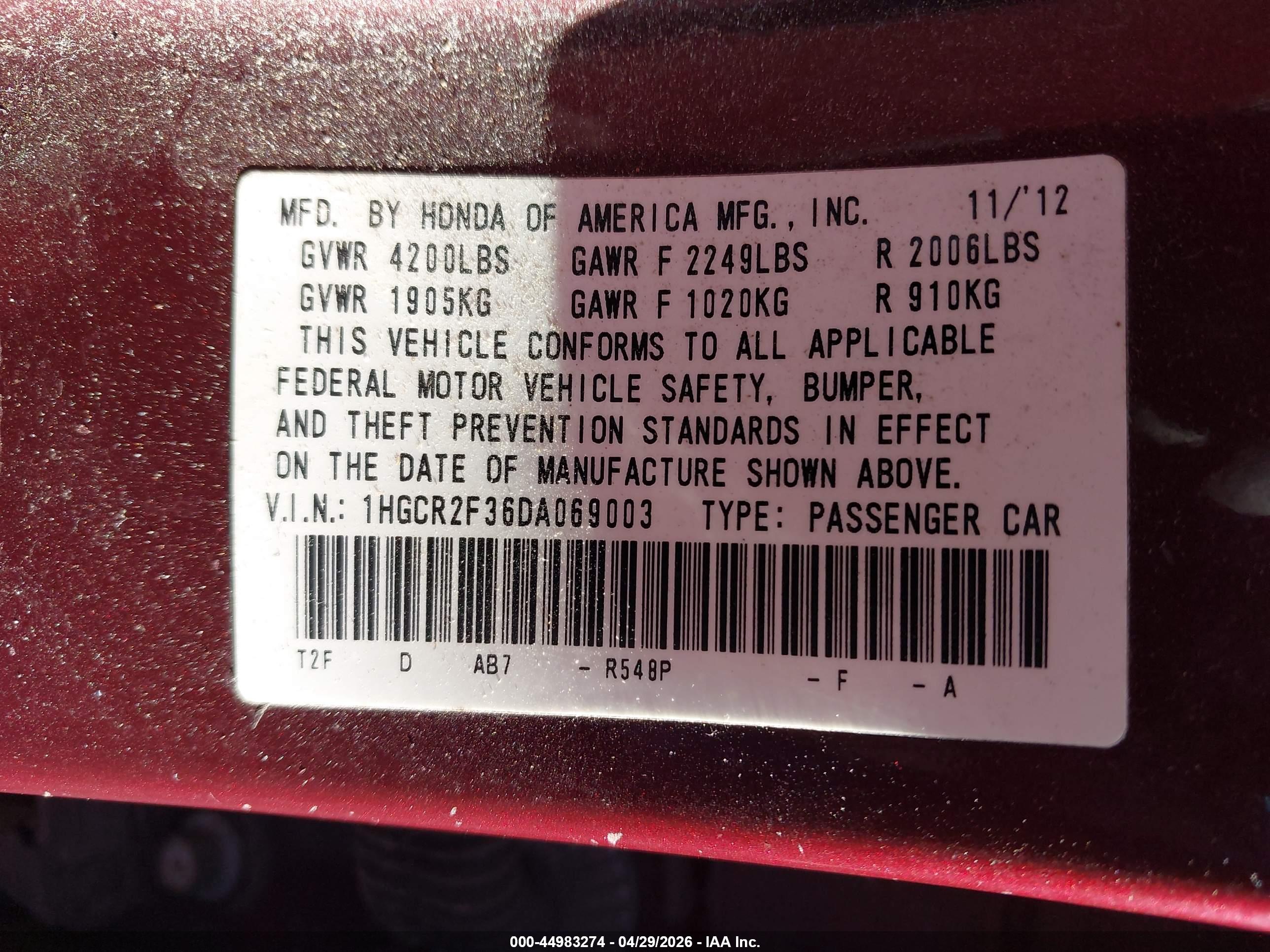 HONDA ACCORD image 9