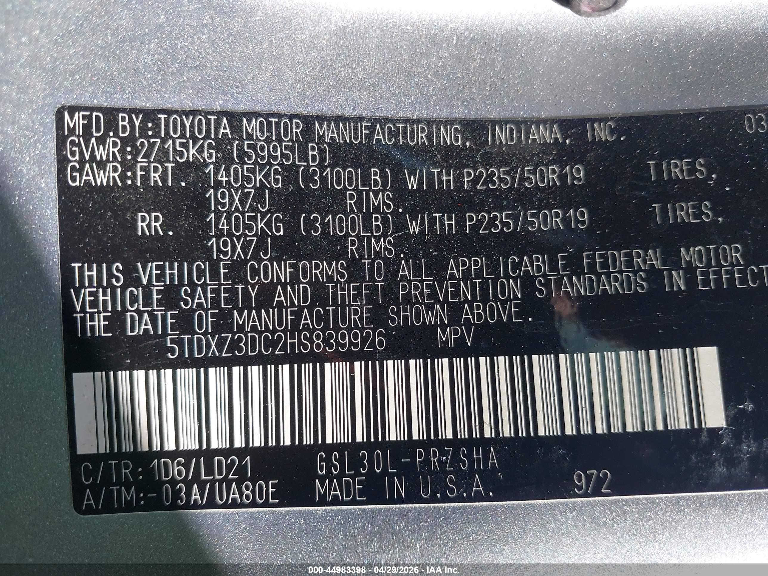 TOYOTA SIENNA image 9
