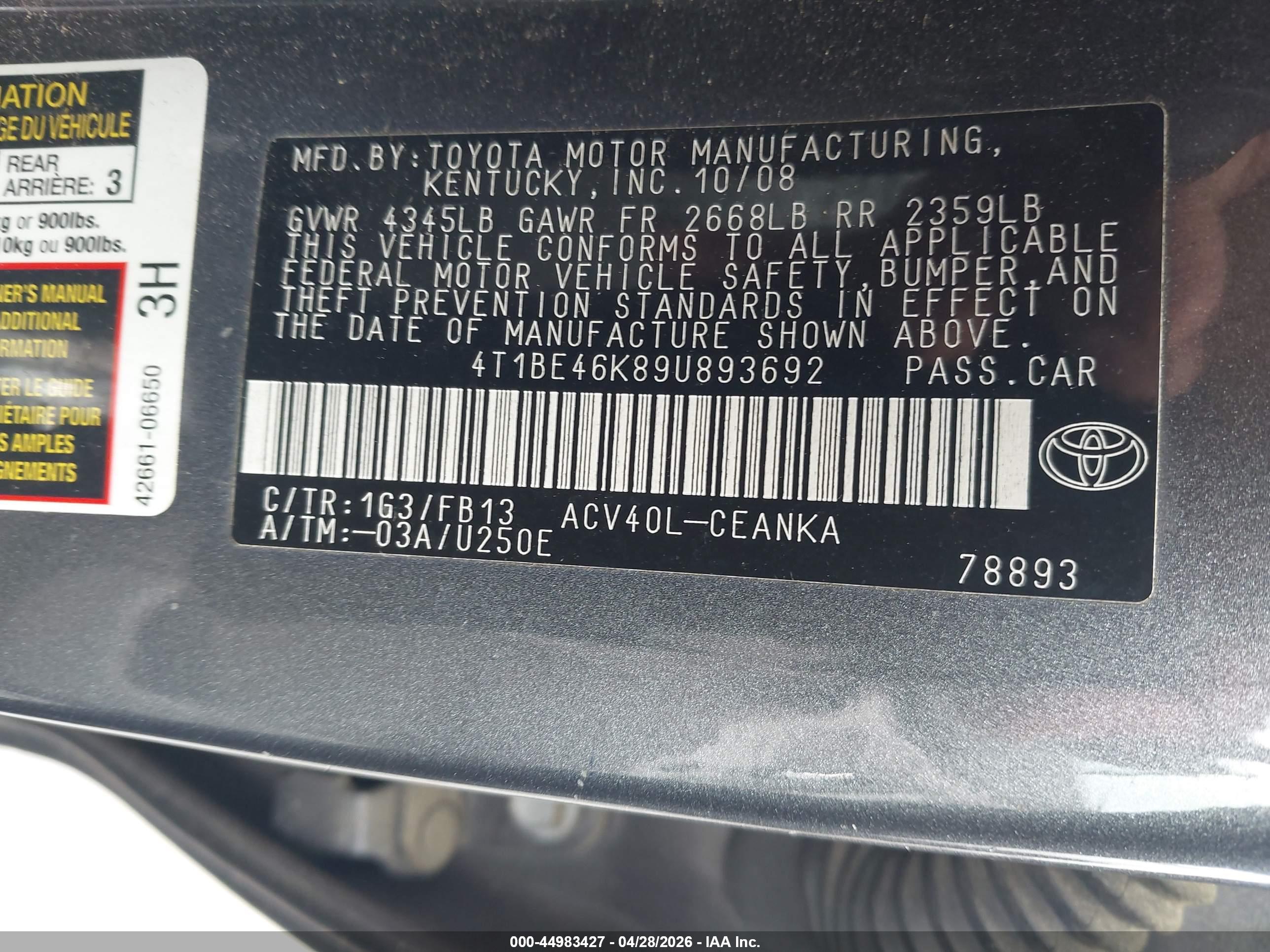 TOYOTA CAMRY image 9