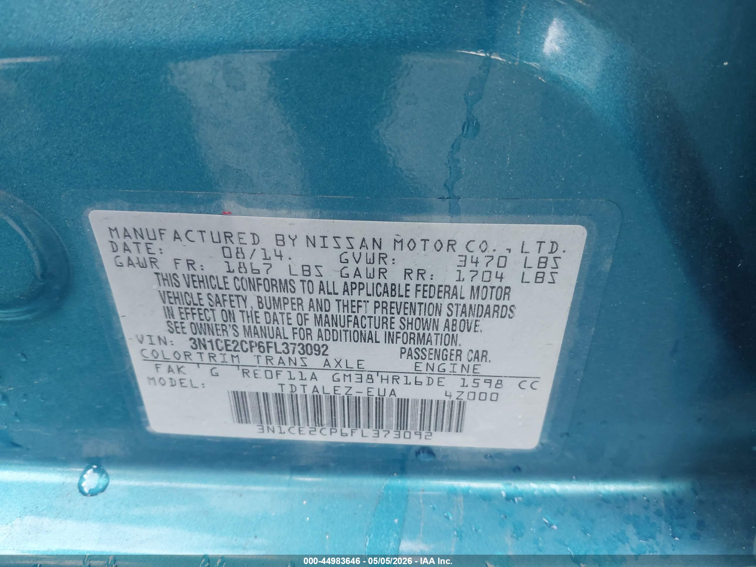 NISSAN VERSA image 9