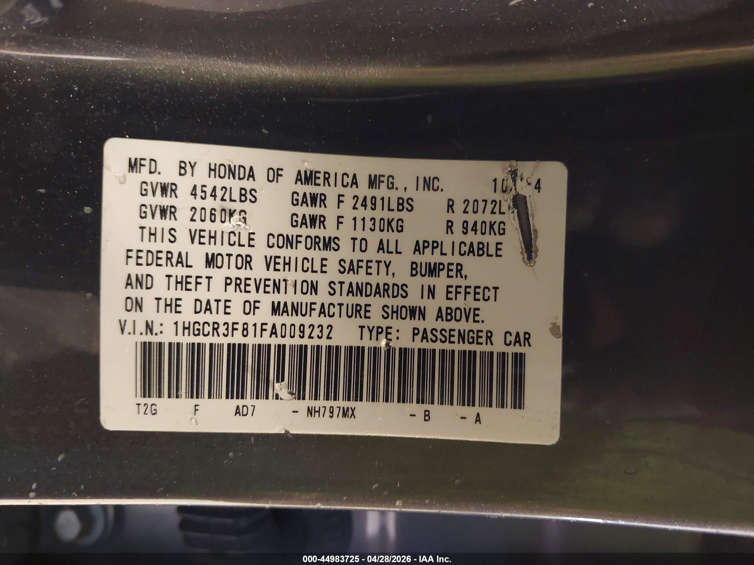 HONDA ACCORD image 9