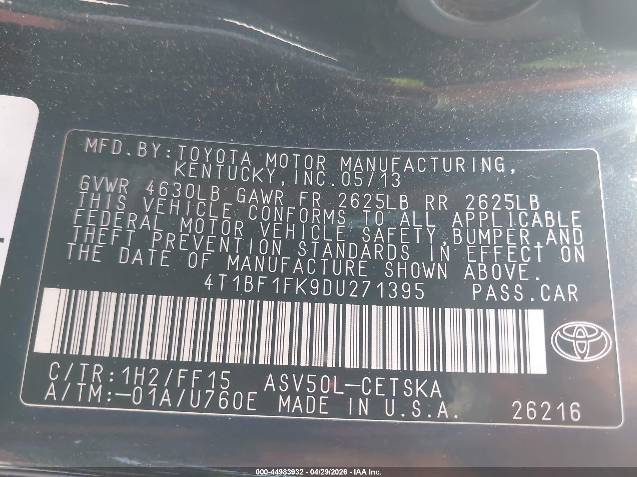 TOYOTA CAMRY image 9