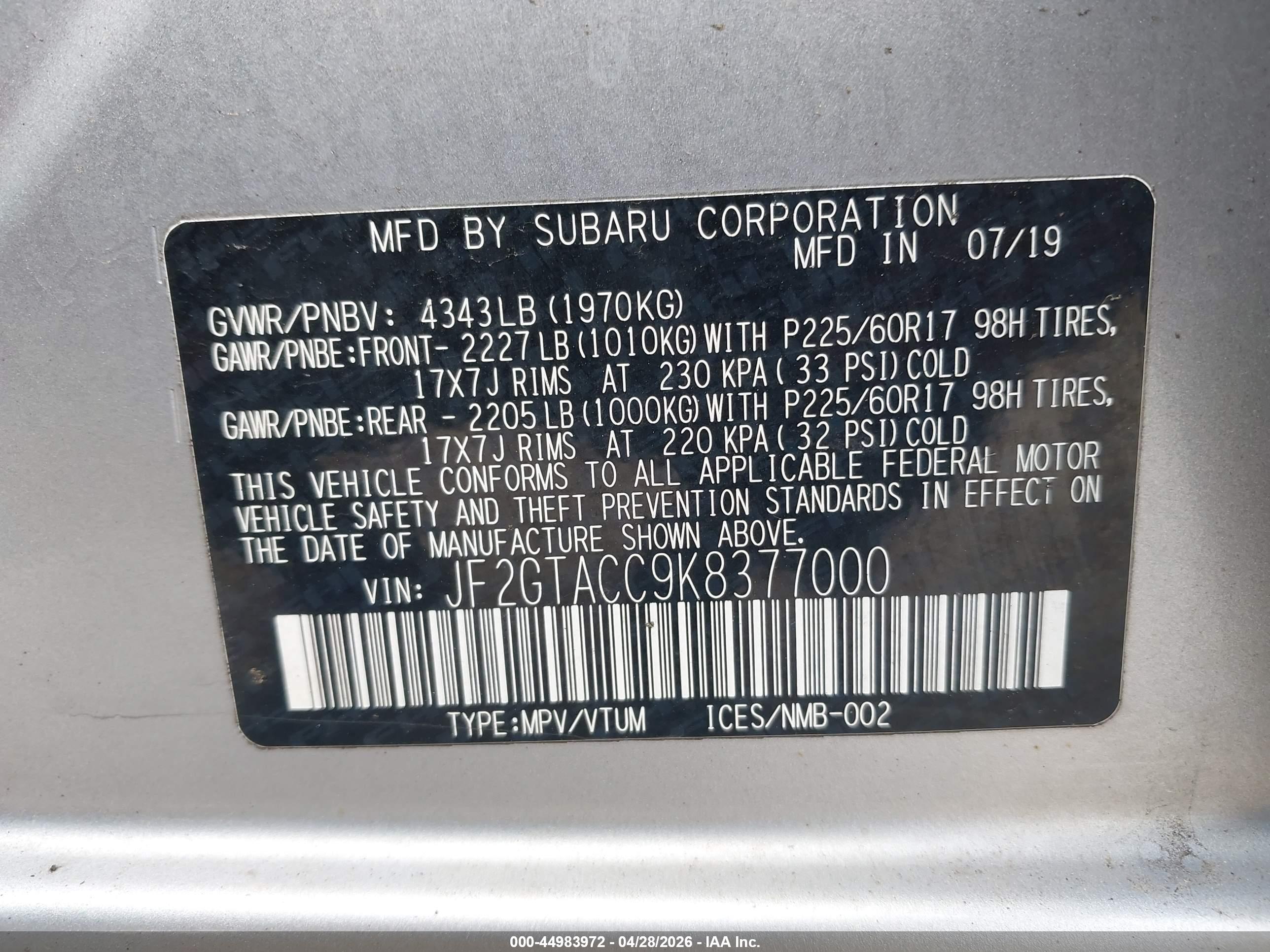 SUBARU CROSSTREK image 9