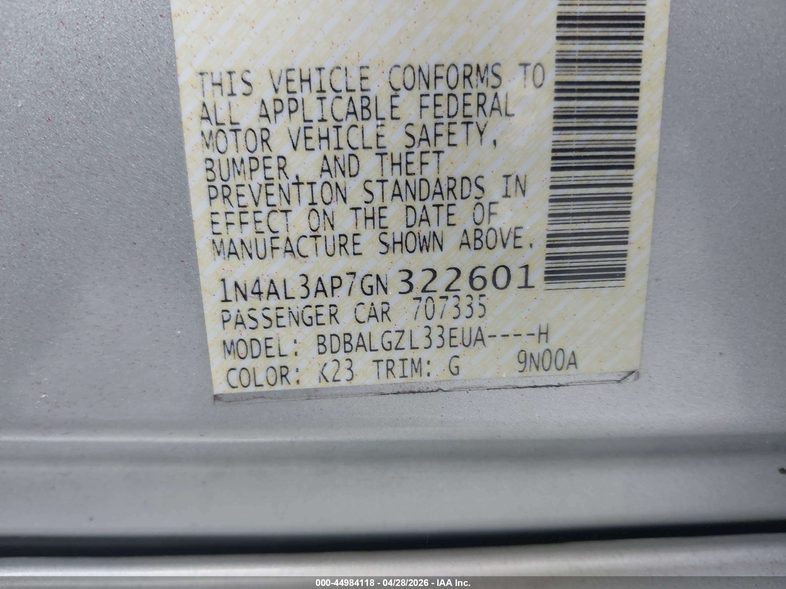 NISSAN ALTIMA image 9