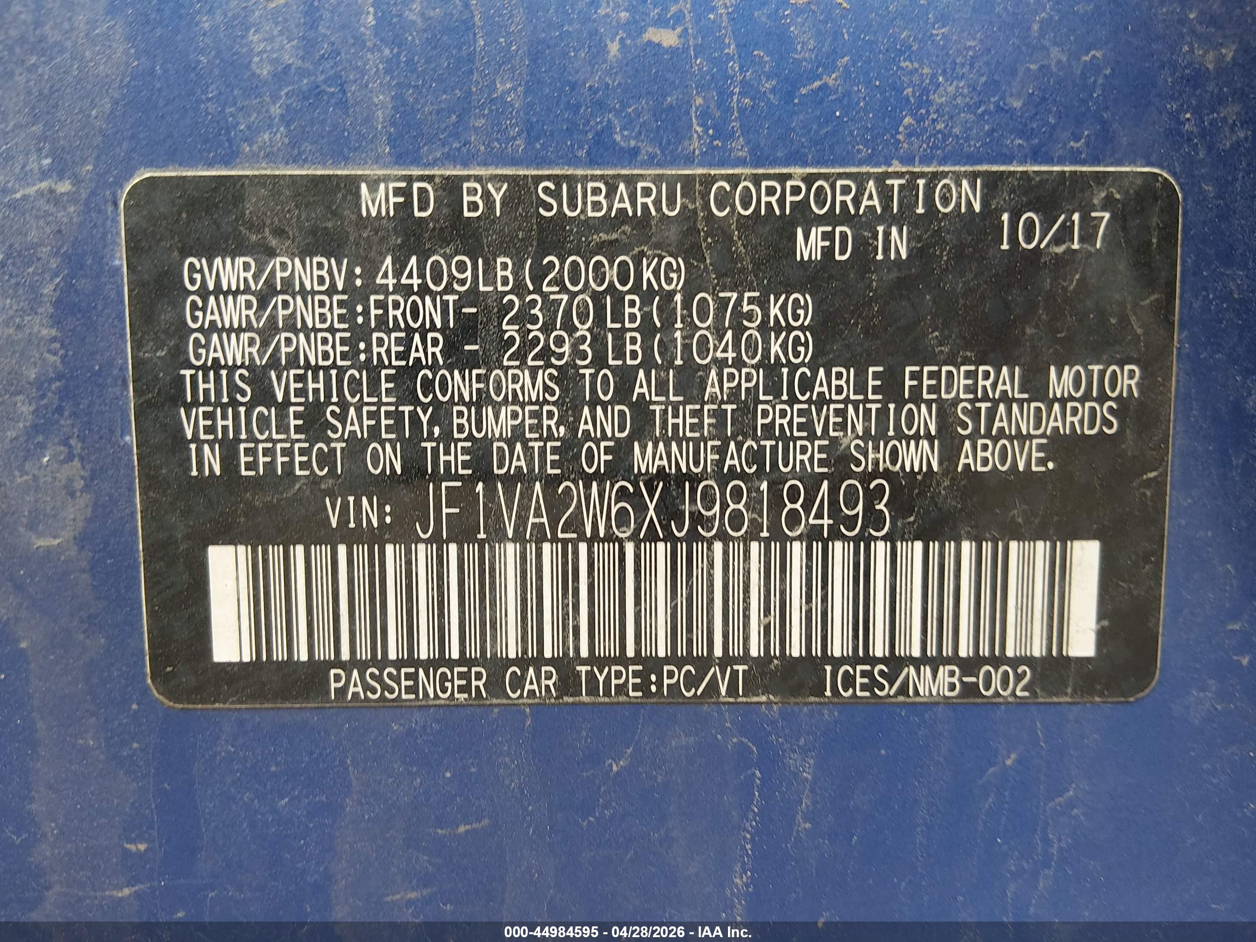 SUBARU WRX image 9
