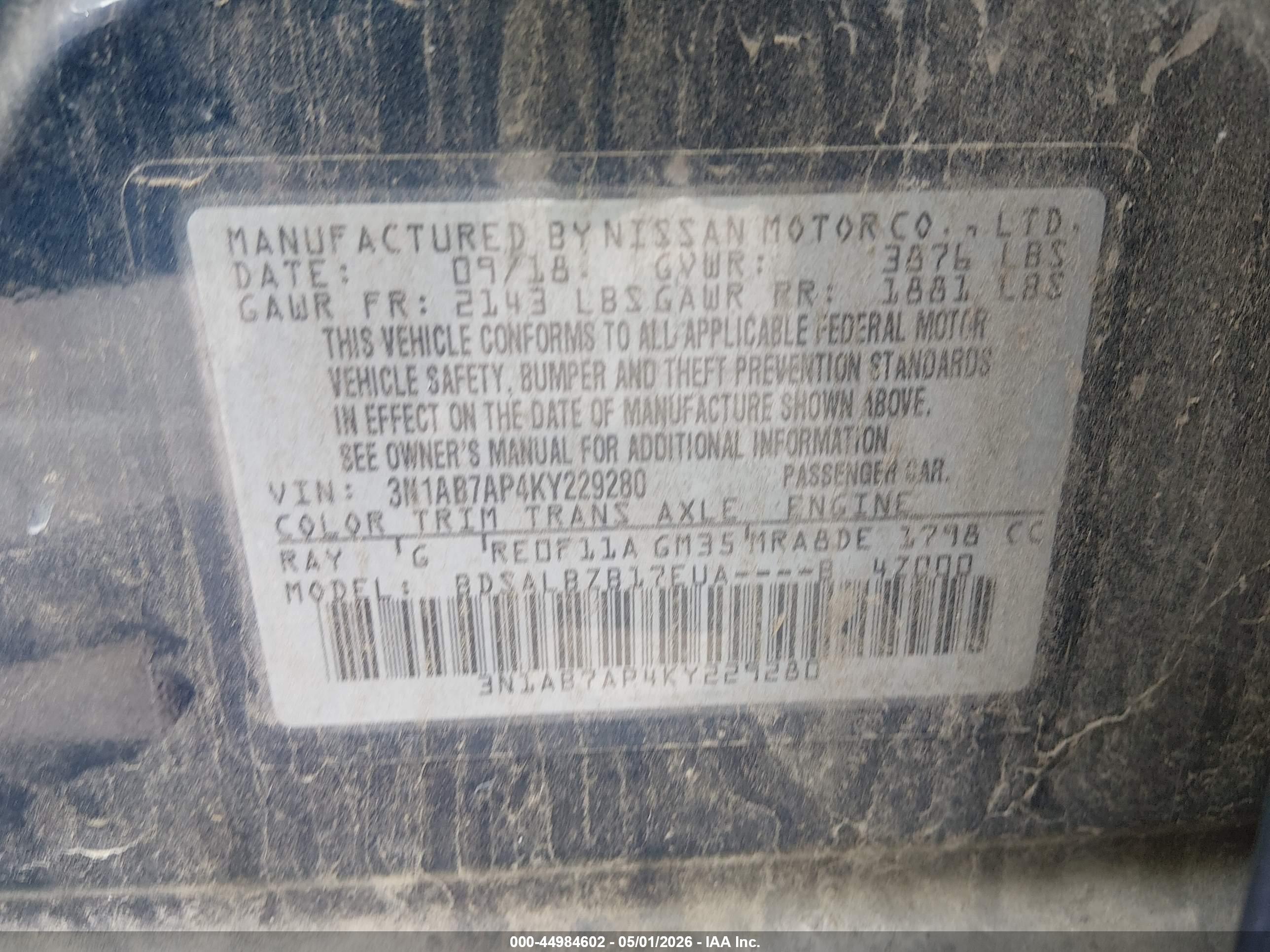 NISSAN SENTRA image 9