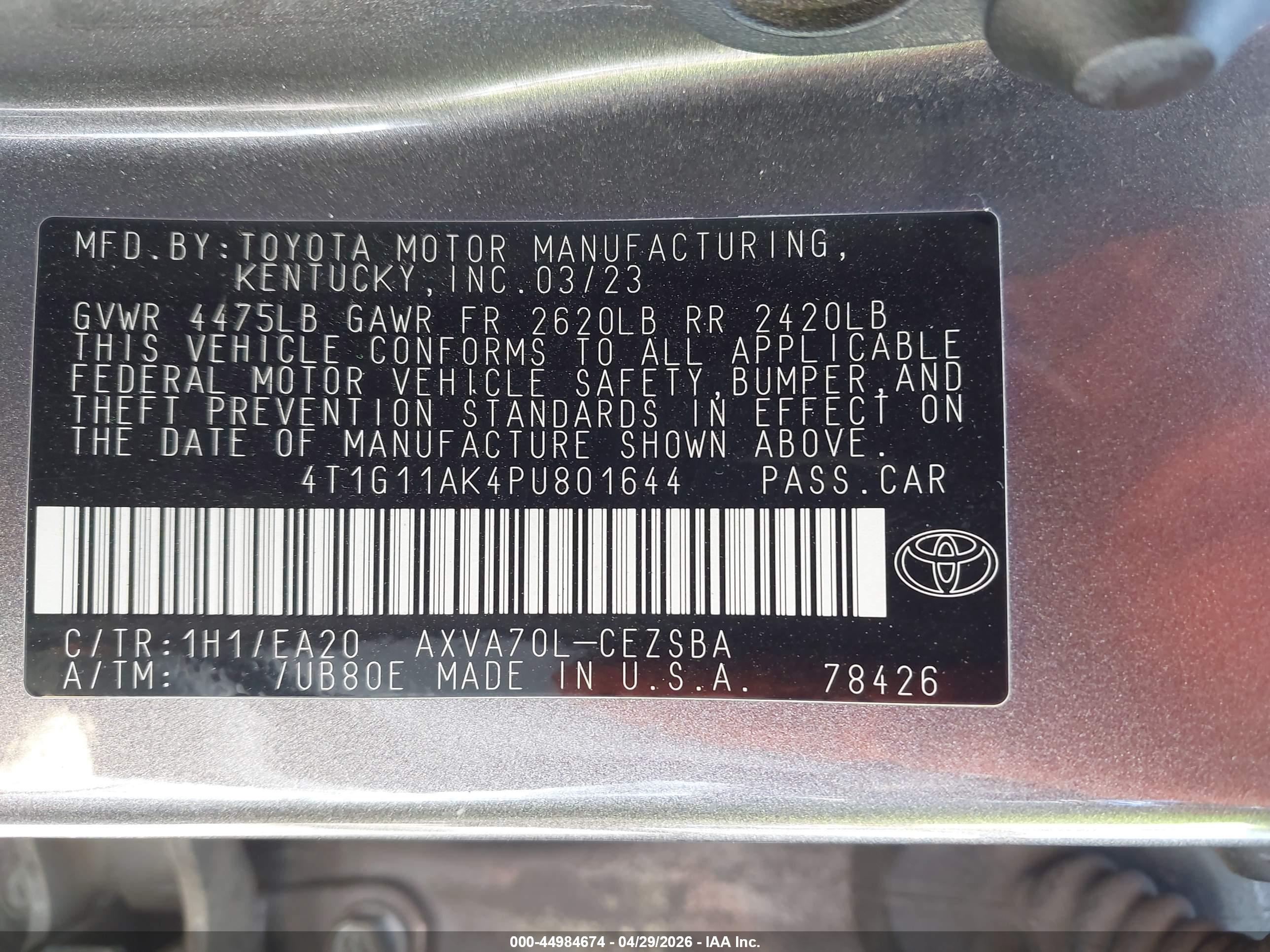 TOYOTA CAMRY image 9