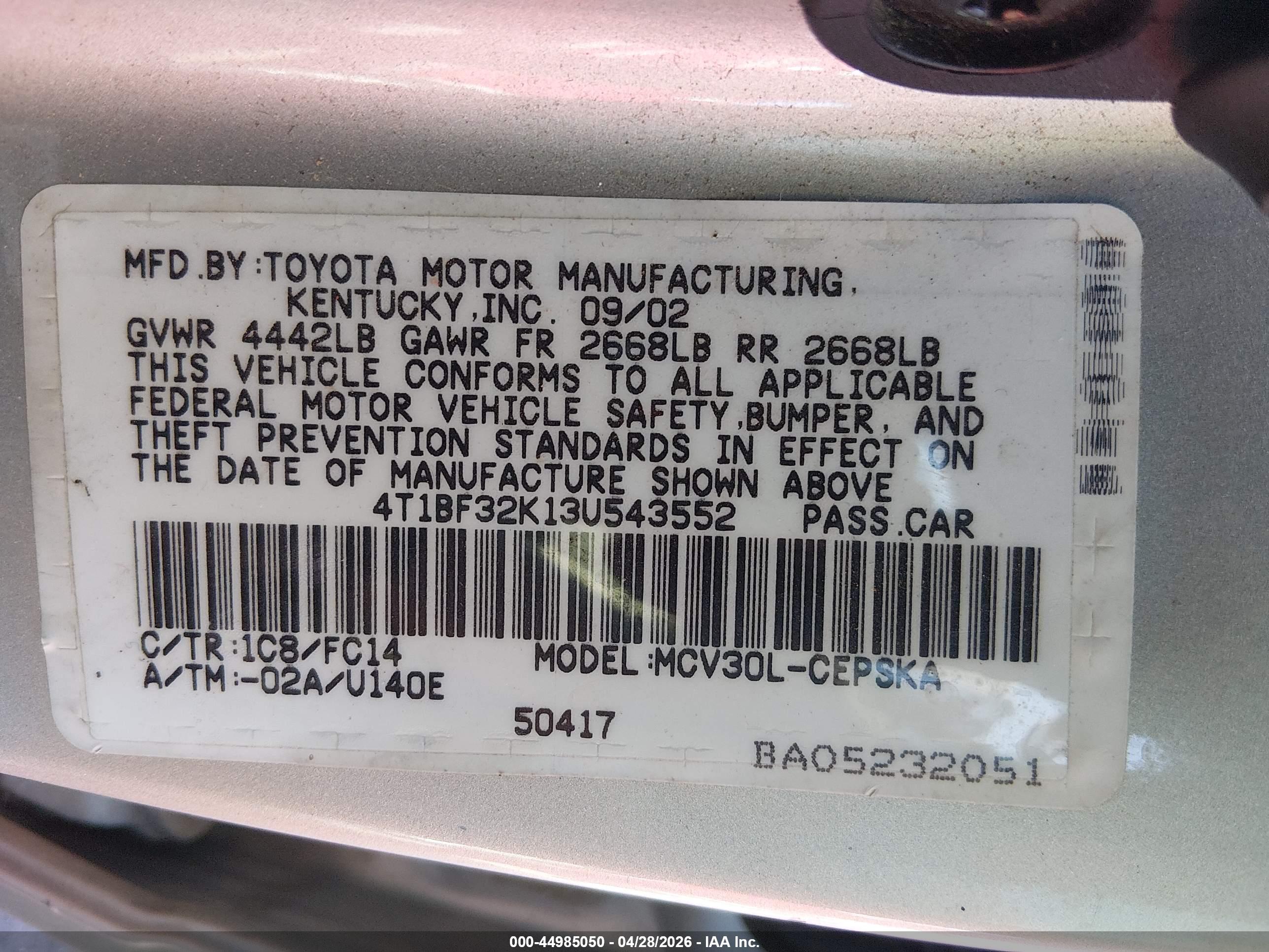TOYOTA CAMRY image 9