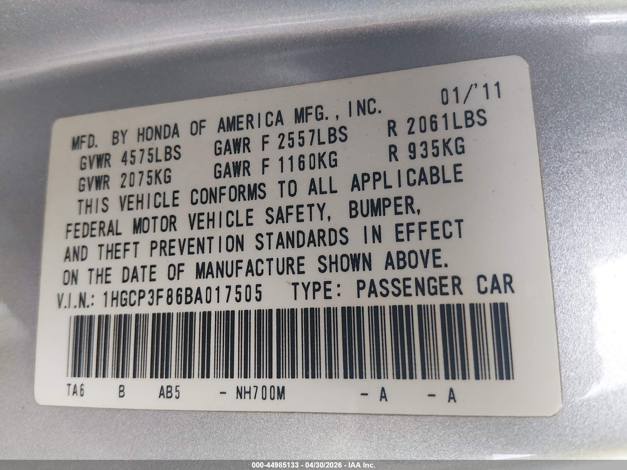 HONDA ACCORD image 9