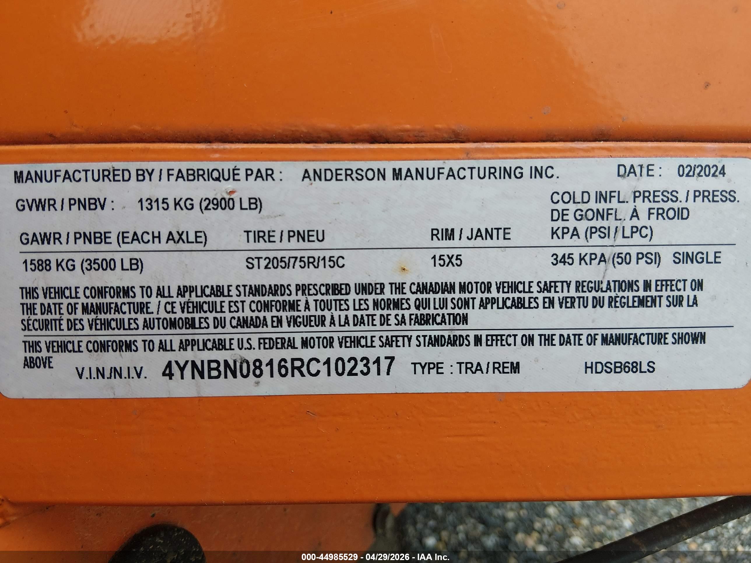 ANDERSON HDSB68LS image 9