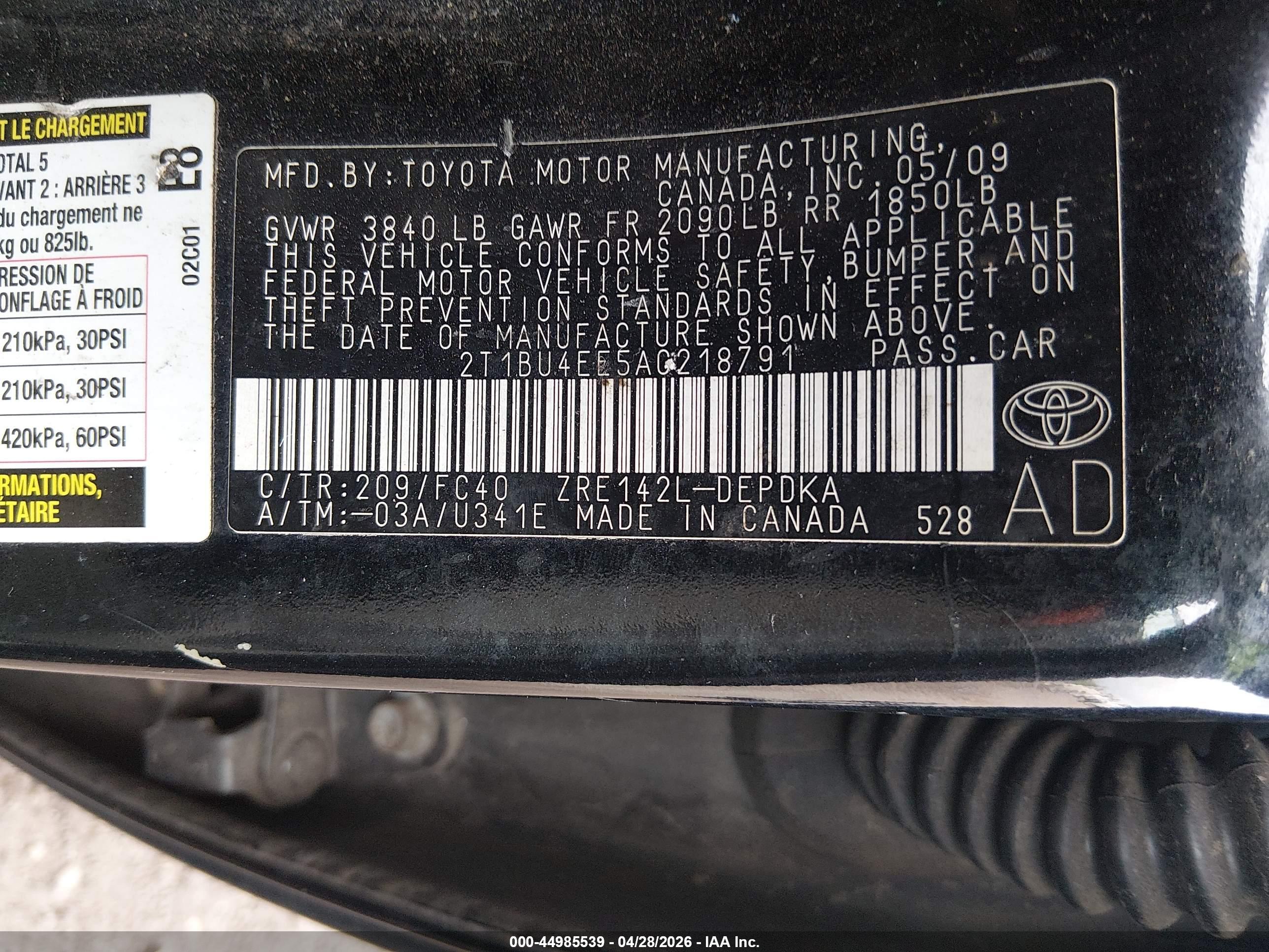 TOYOTA COROLLA image 9