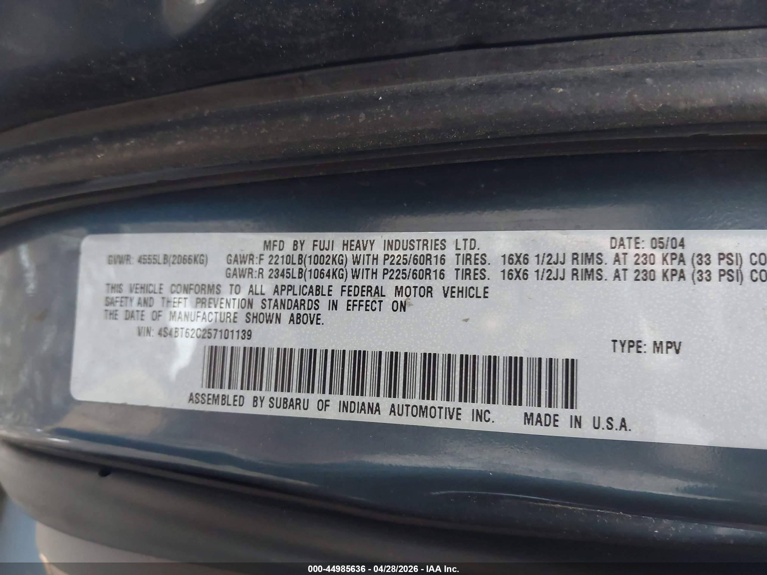SUBARU BAJA image 9