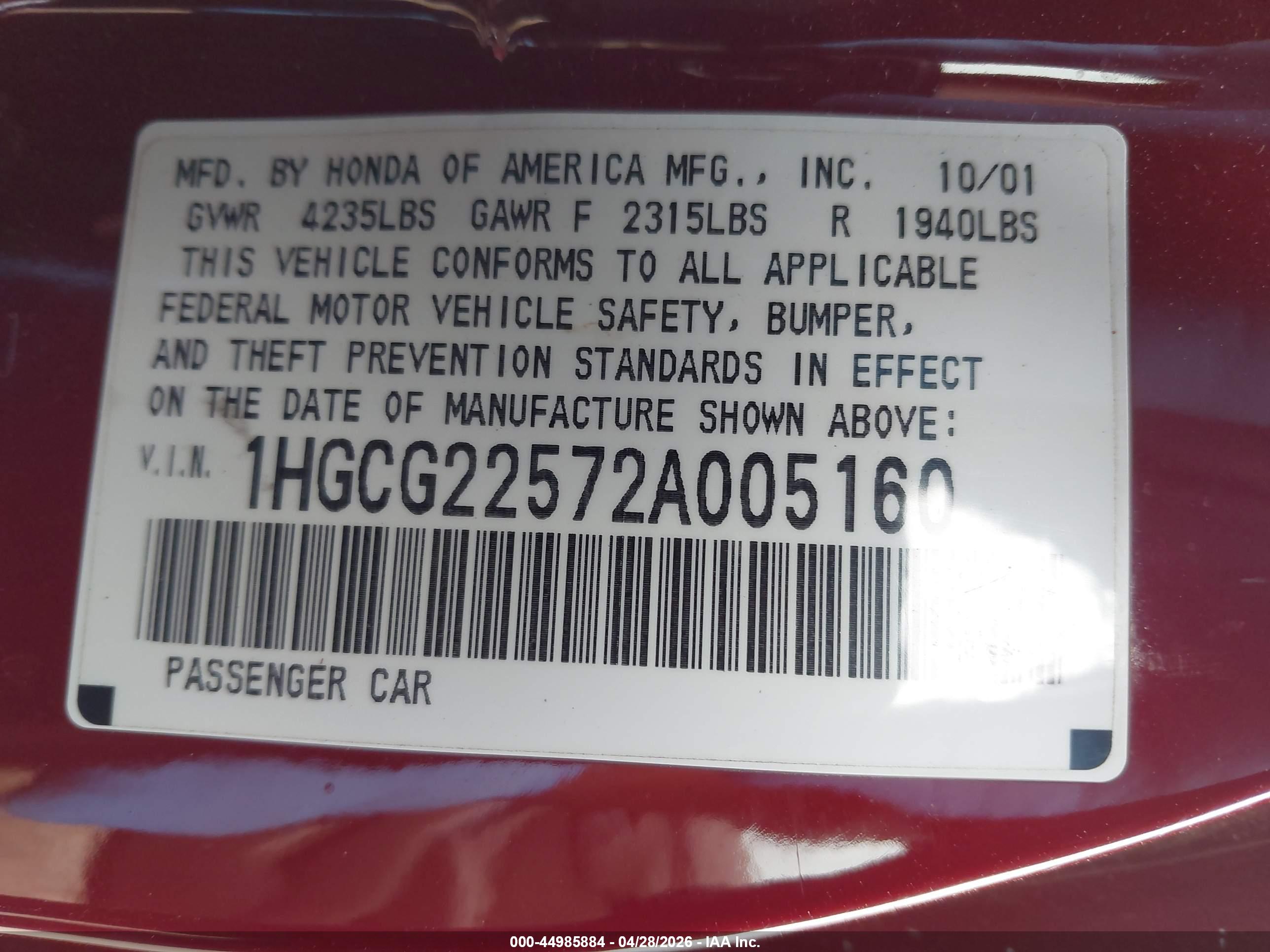 HONDA ACCORD image 9