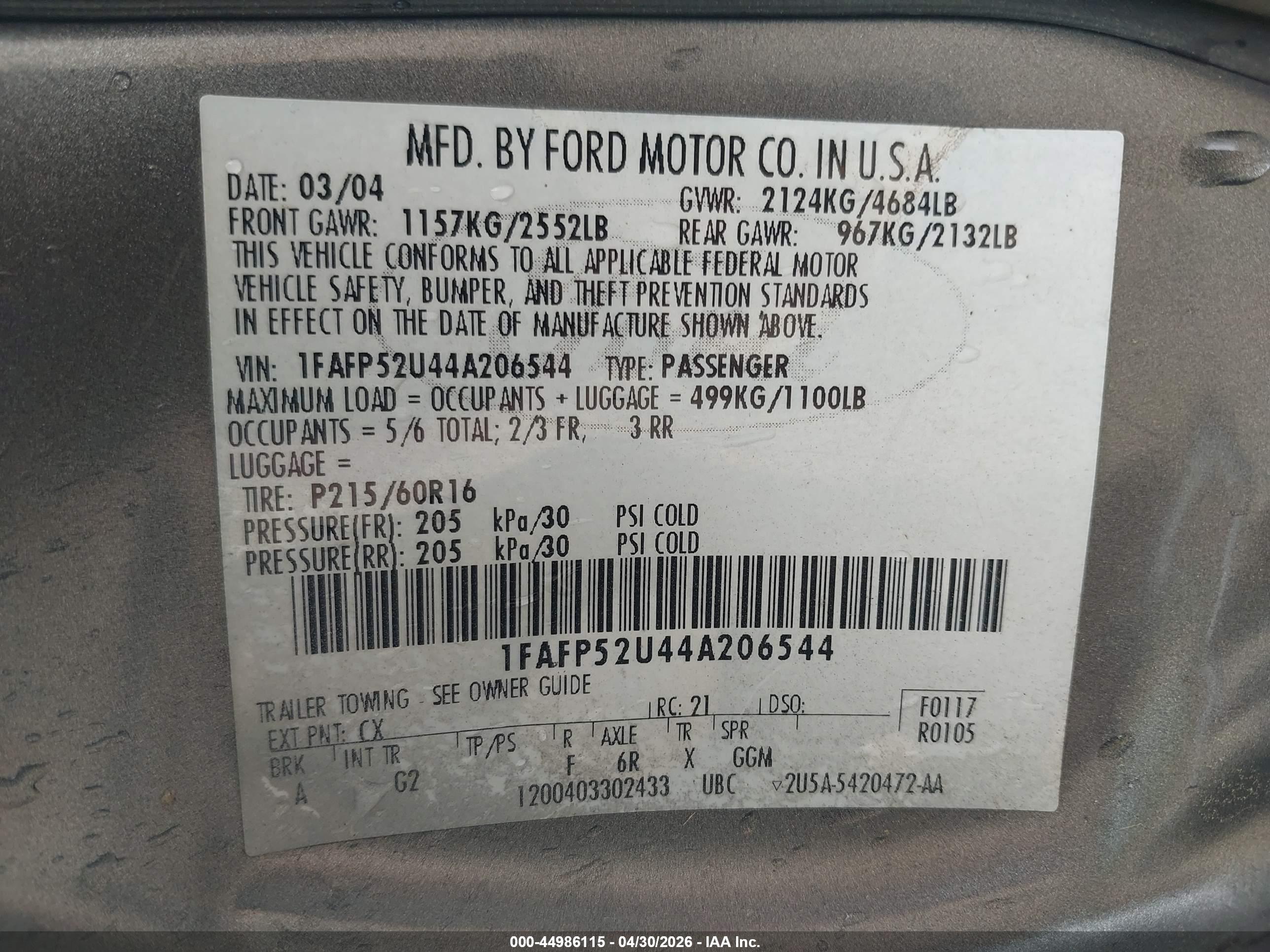 FORD TAURUS image 9