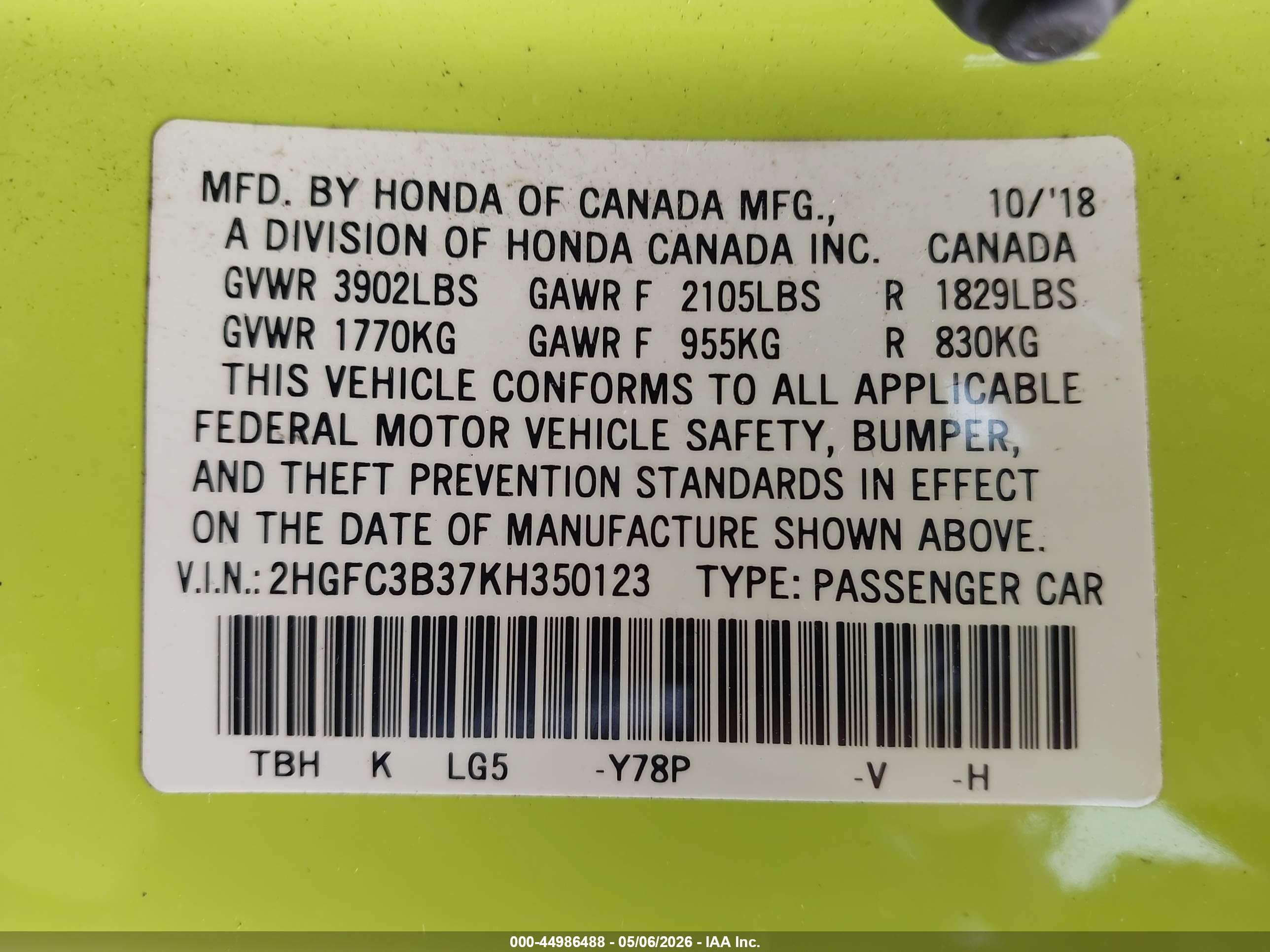 HONDA CIVIC image 9