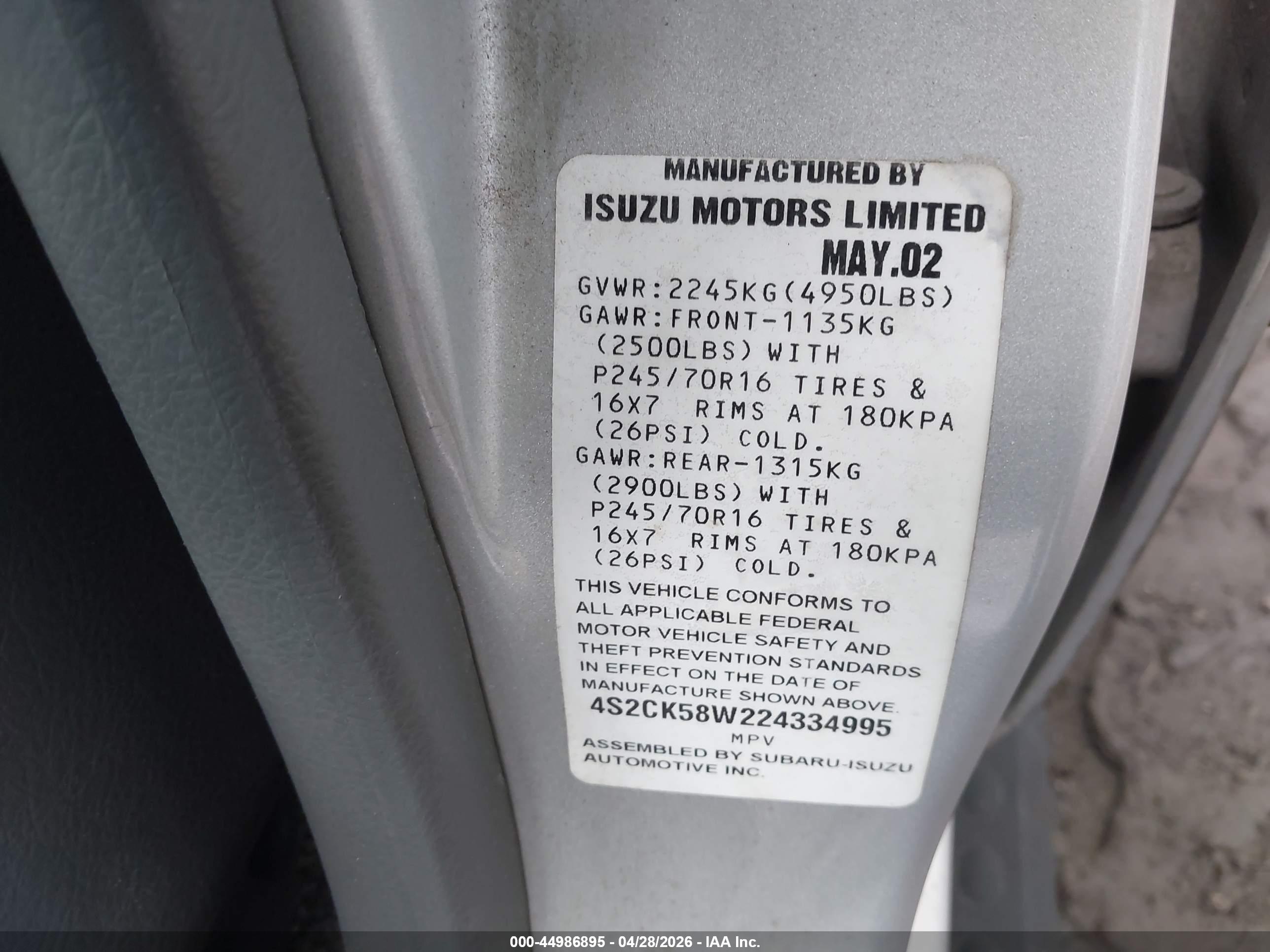 ISUZU RODEO image 9