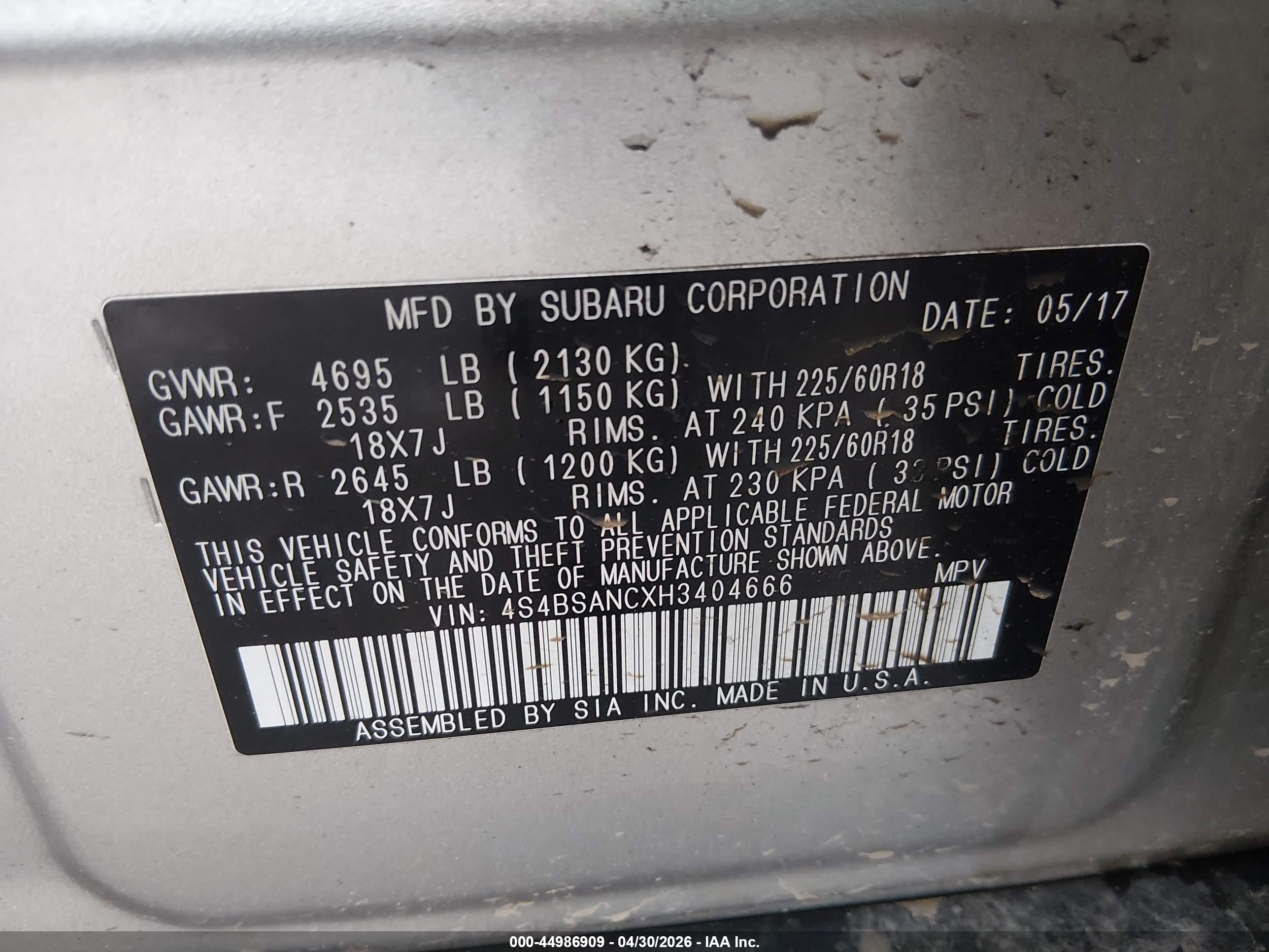 SUBARU OUTBACK image 9