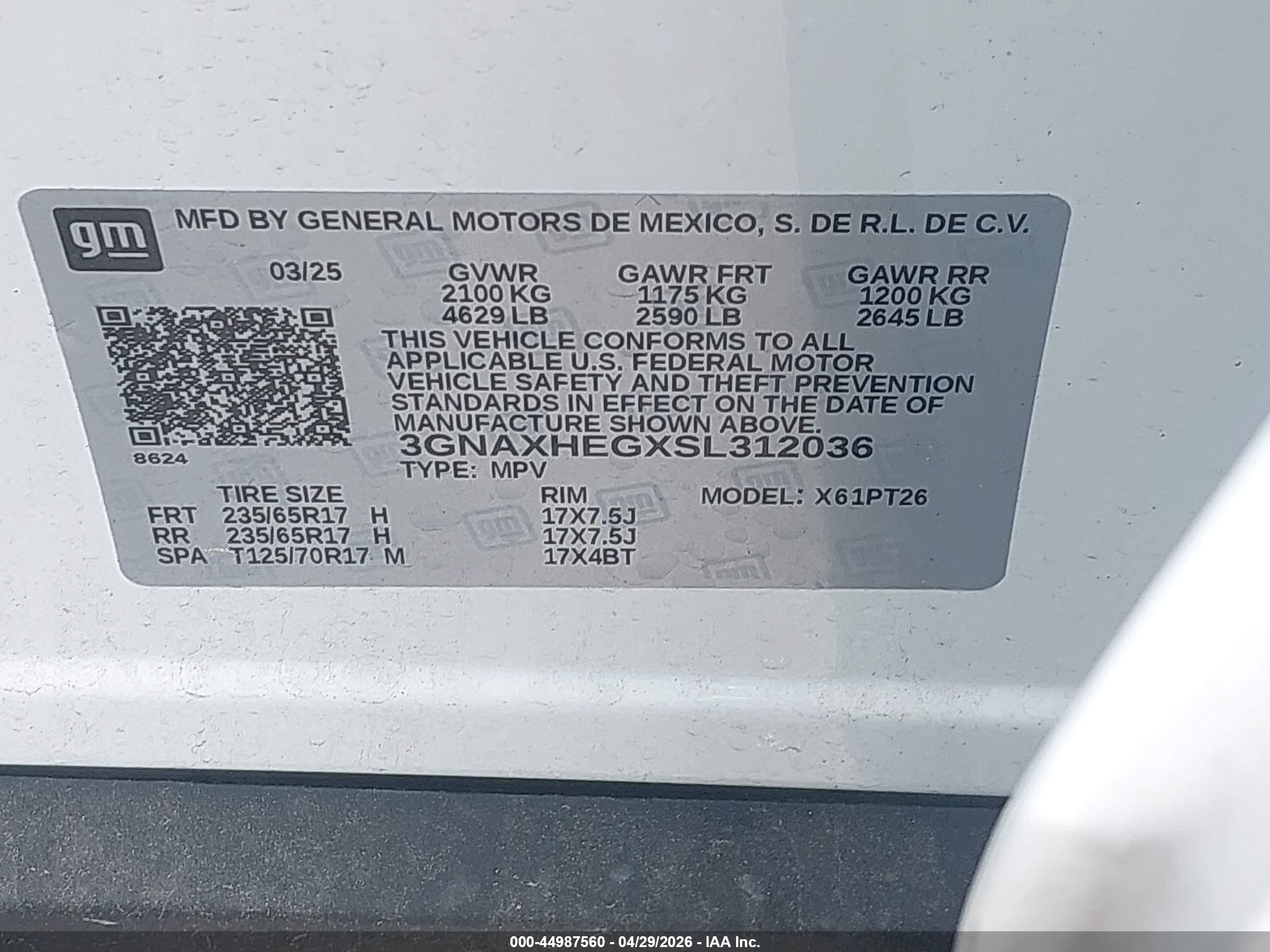 CHEVROLET EQUINOX image 9