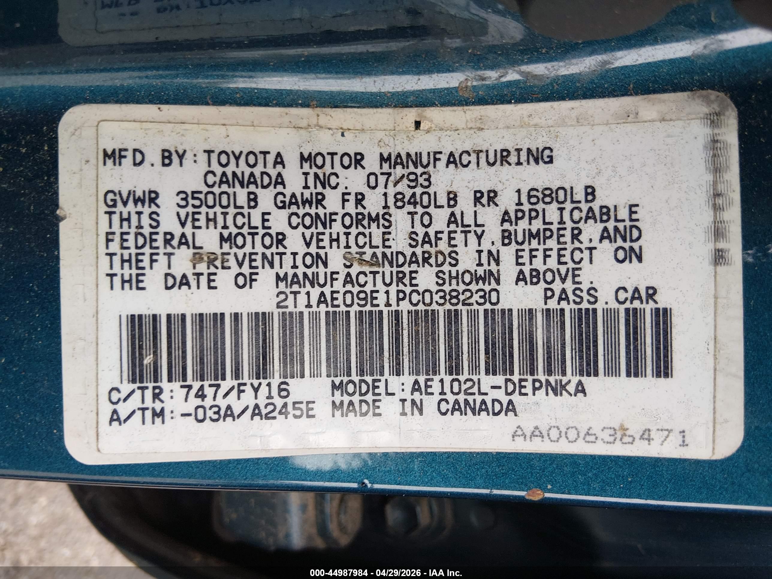 TOYOTA COROLLA image 9