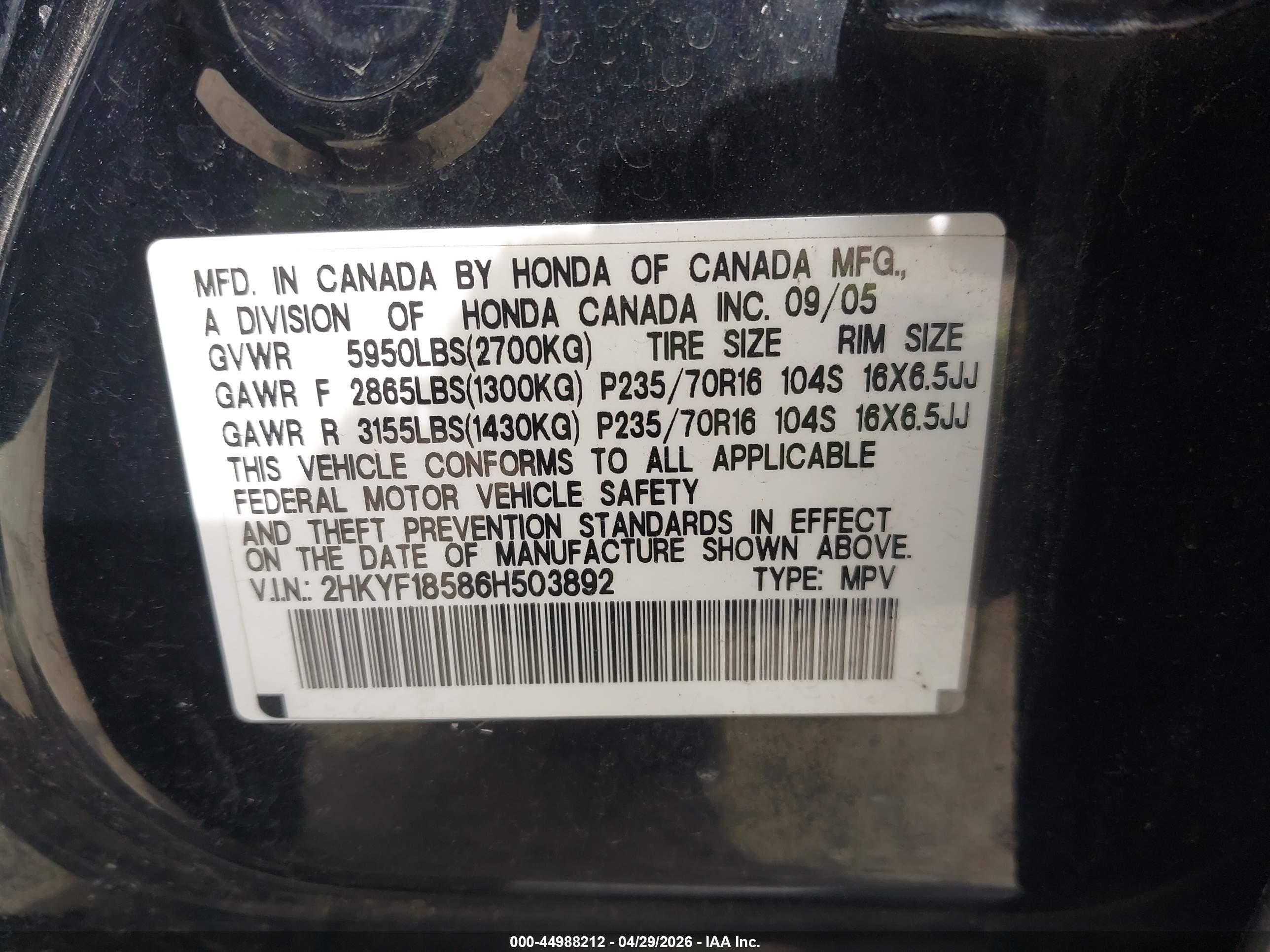 HONDA PILOT image 9