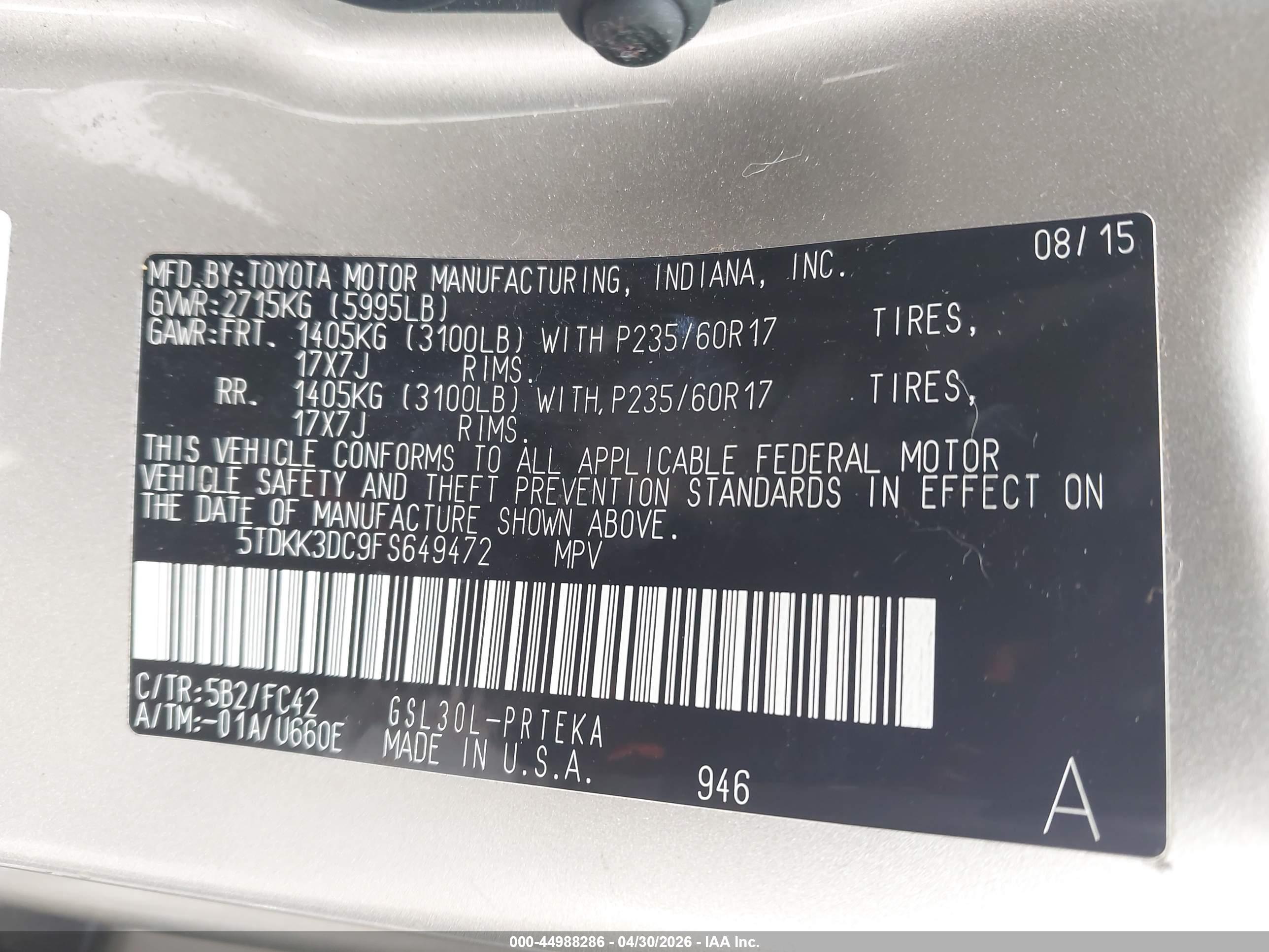 TOYOTA SIENNA image 9