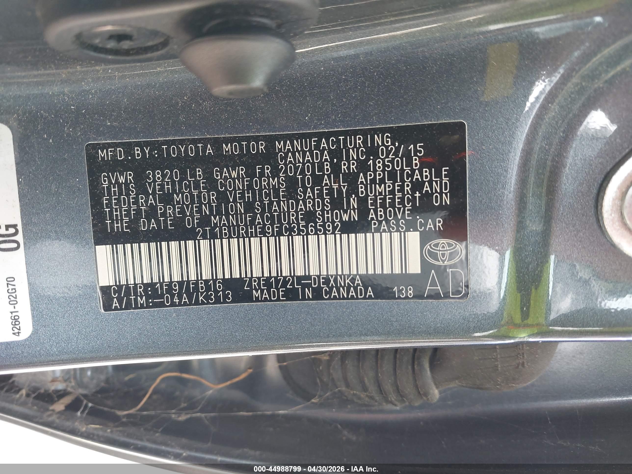 TOYOTA COROLLA image 9