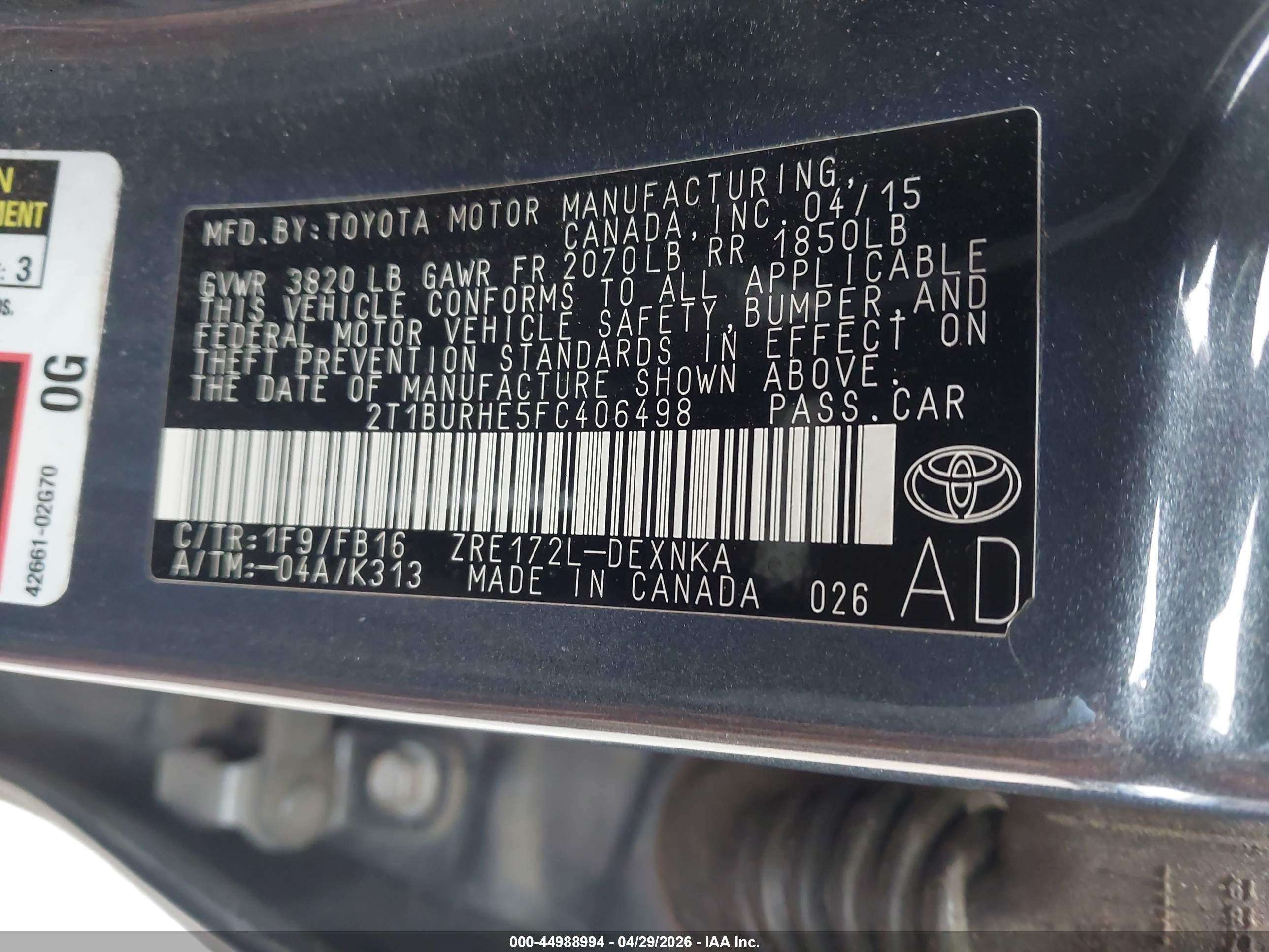 TOYOTA COROLLA image 9