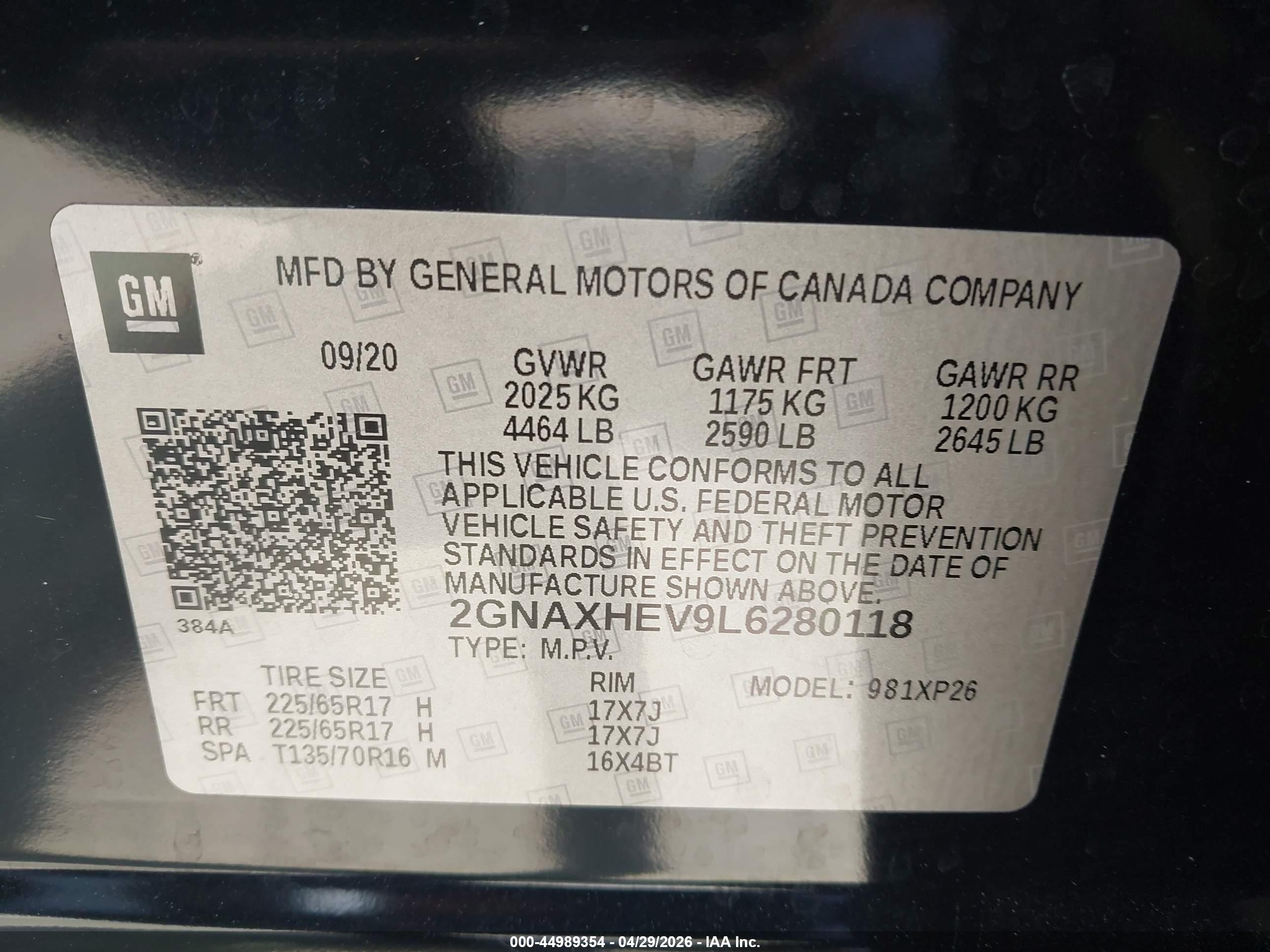 CHEVROLET EQUINOX image 9