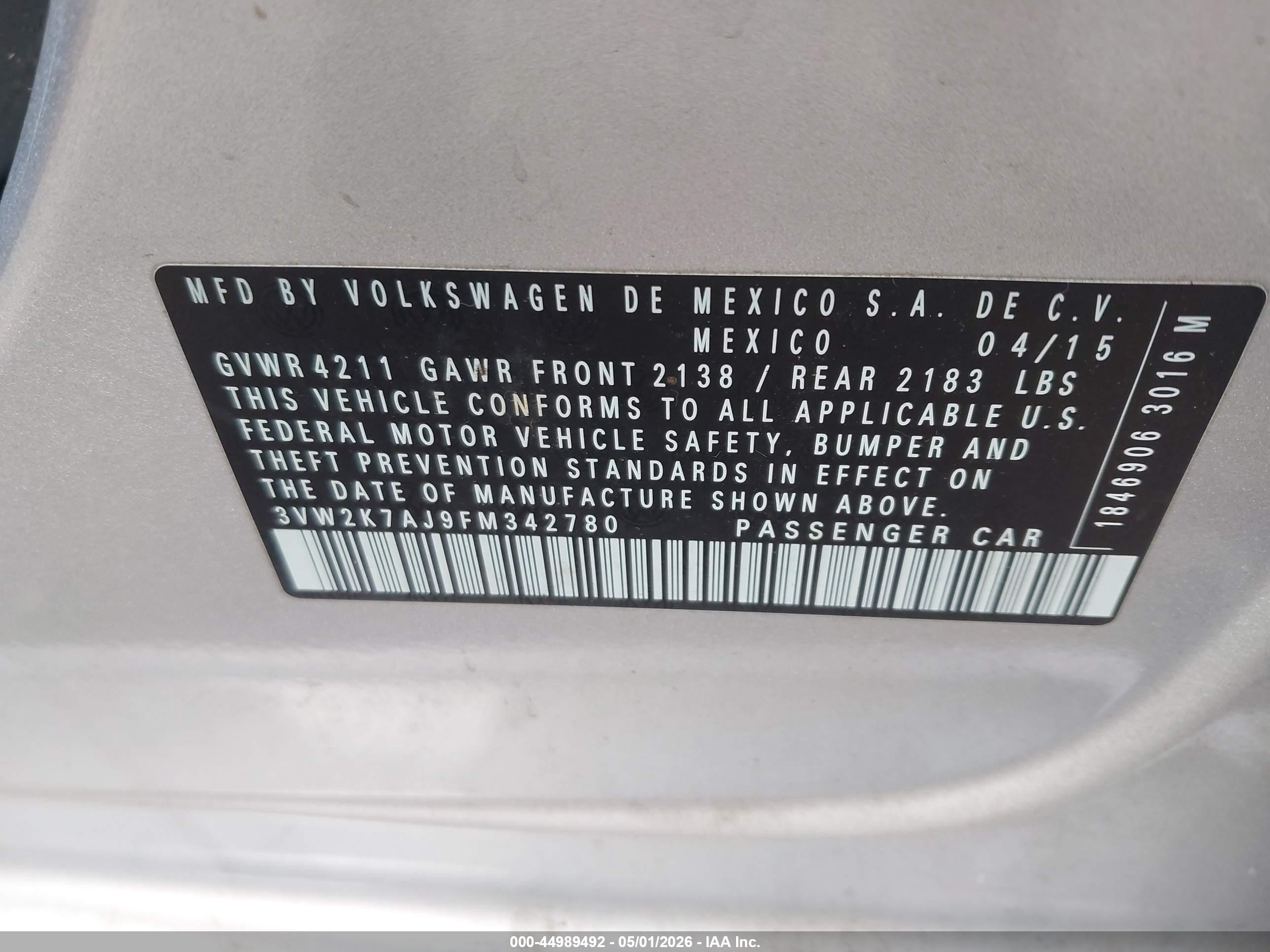 VOLKSWAGEN JETTA image 9