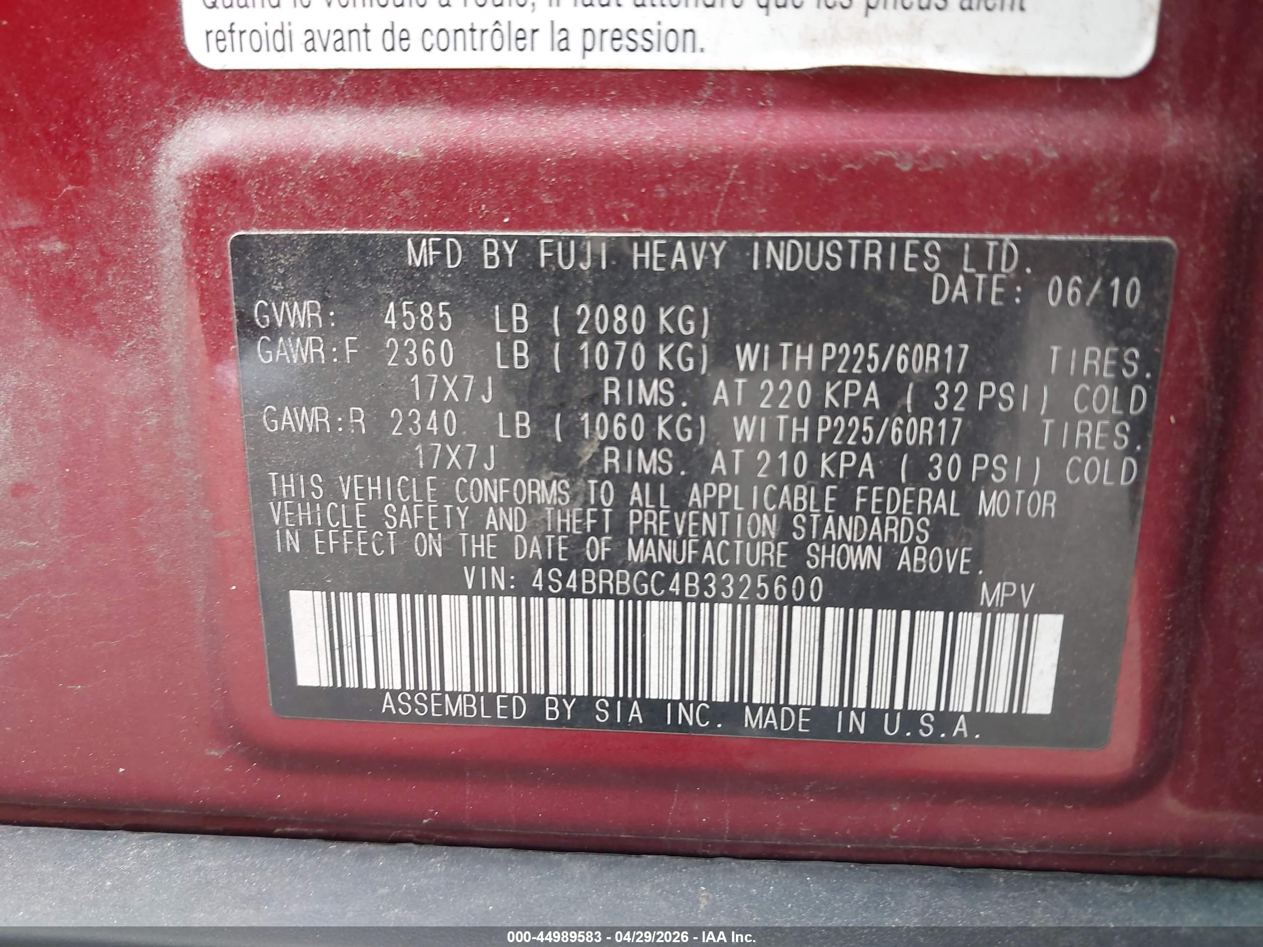 SUBARU OUTBACK image 9