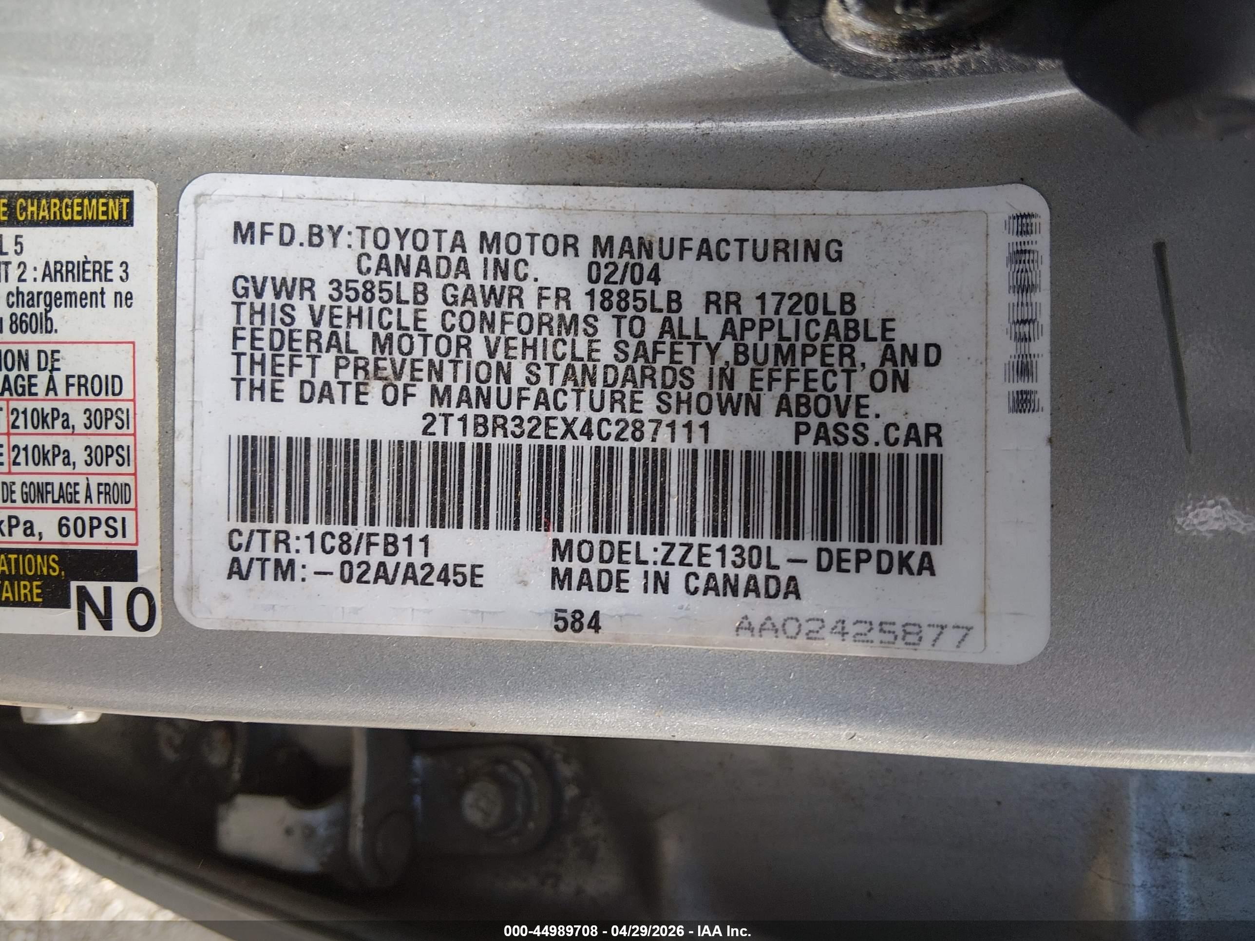 TOYOTA COROLLA image 9