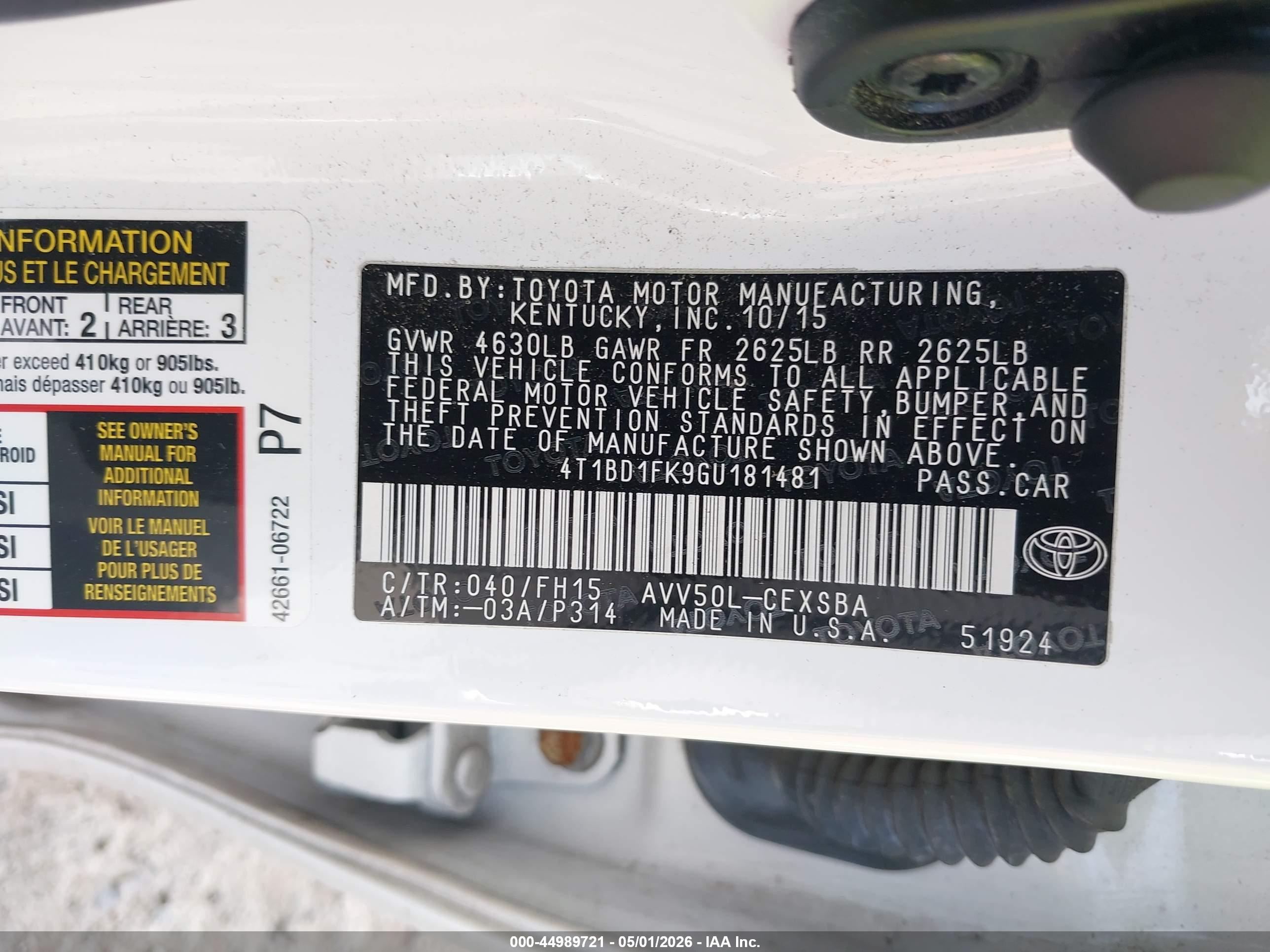 TOYOTA CAMRY image 9