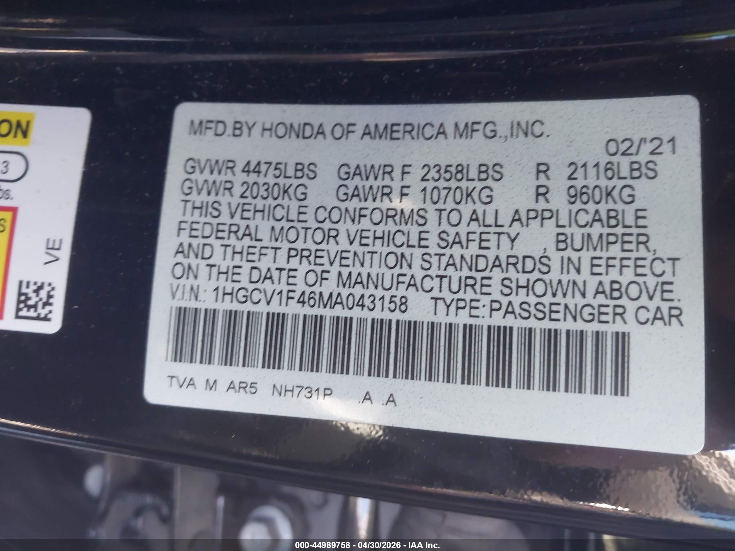 HONDA ACCORD image 9