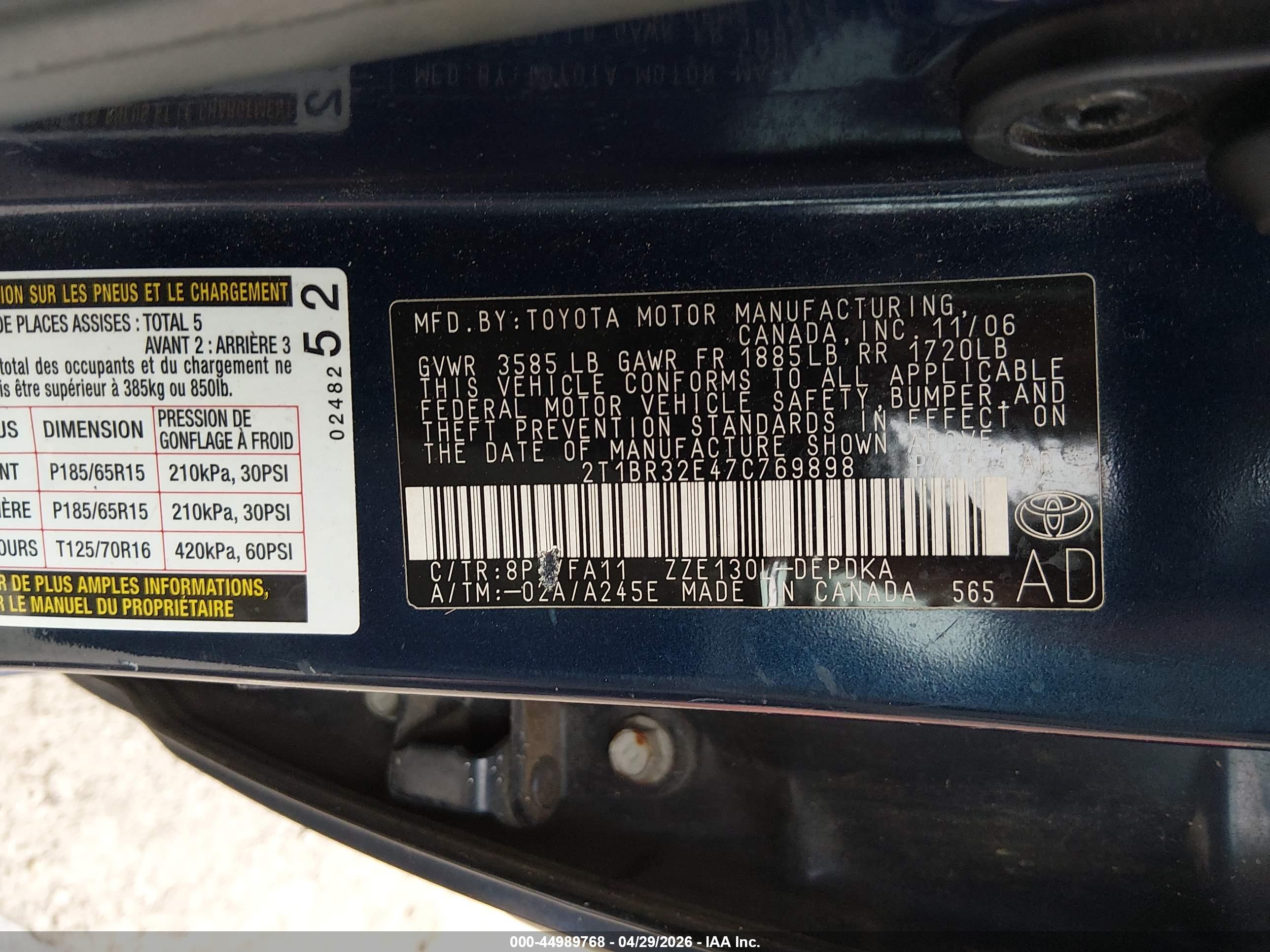 TOYOTA COROLLA image 9