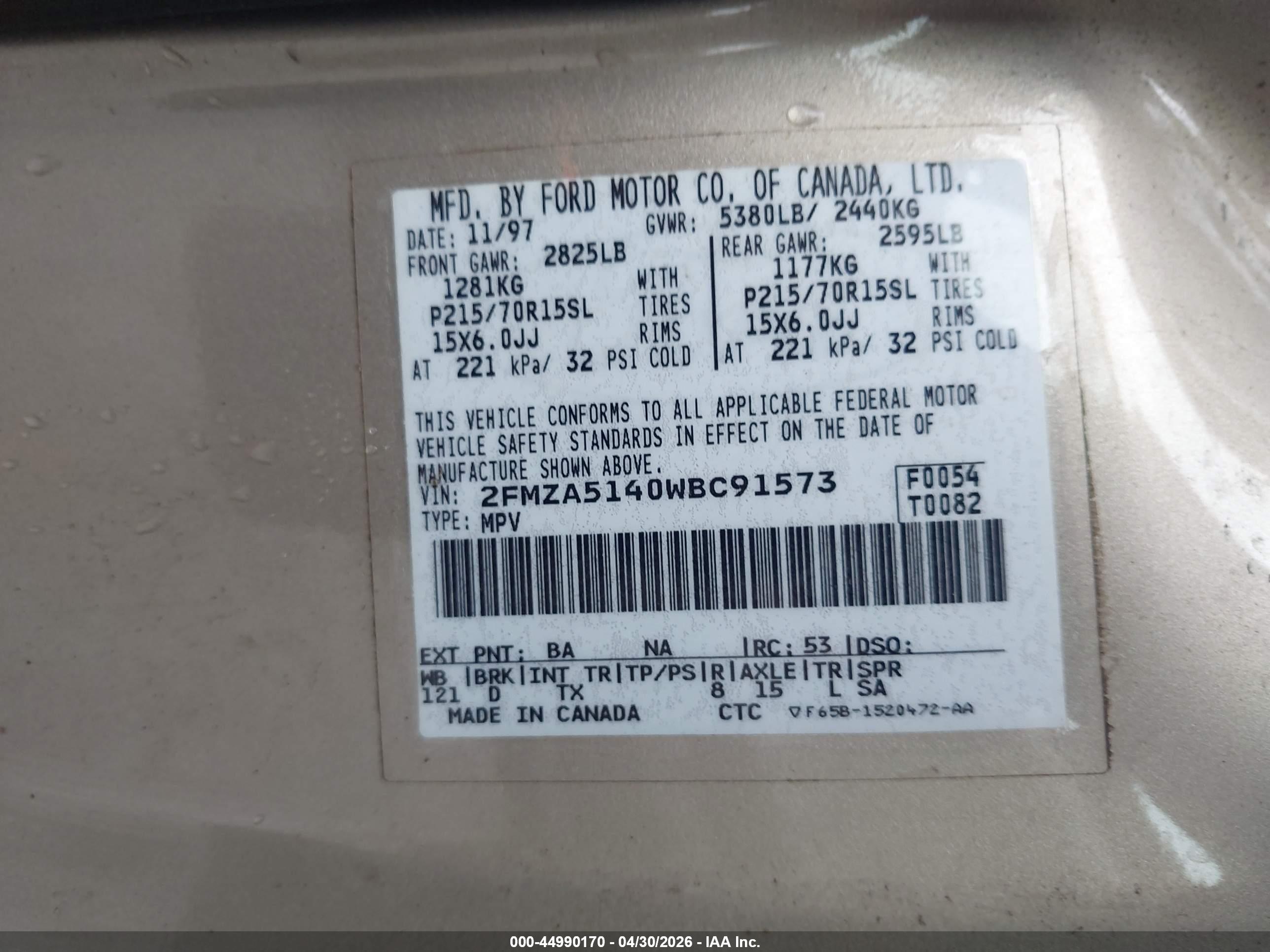 FORD WINDSTAR image 9