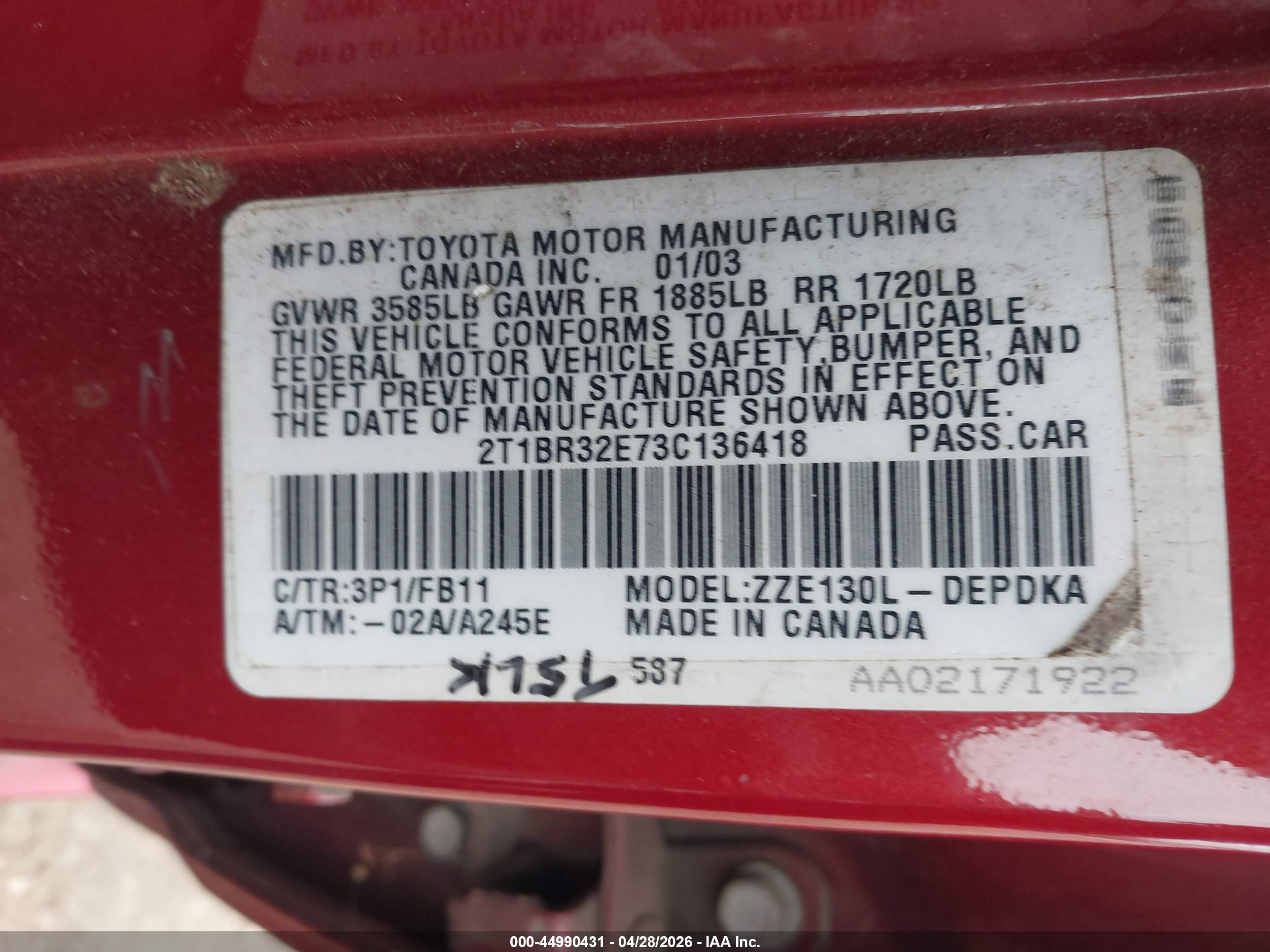TOYOTA COROLLA image 9