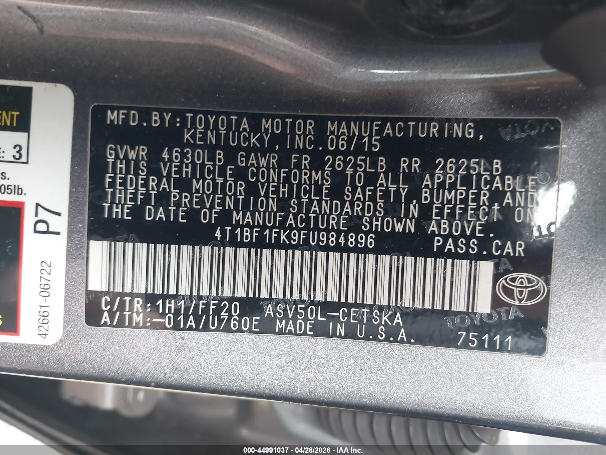 TOYOTA CAMRY image 9