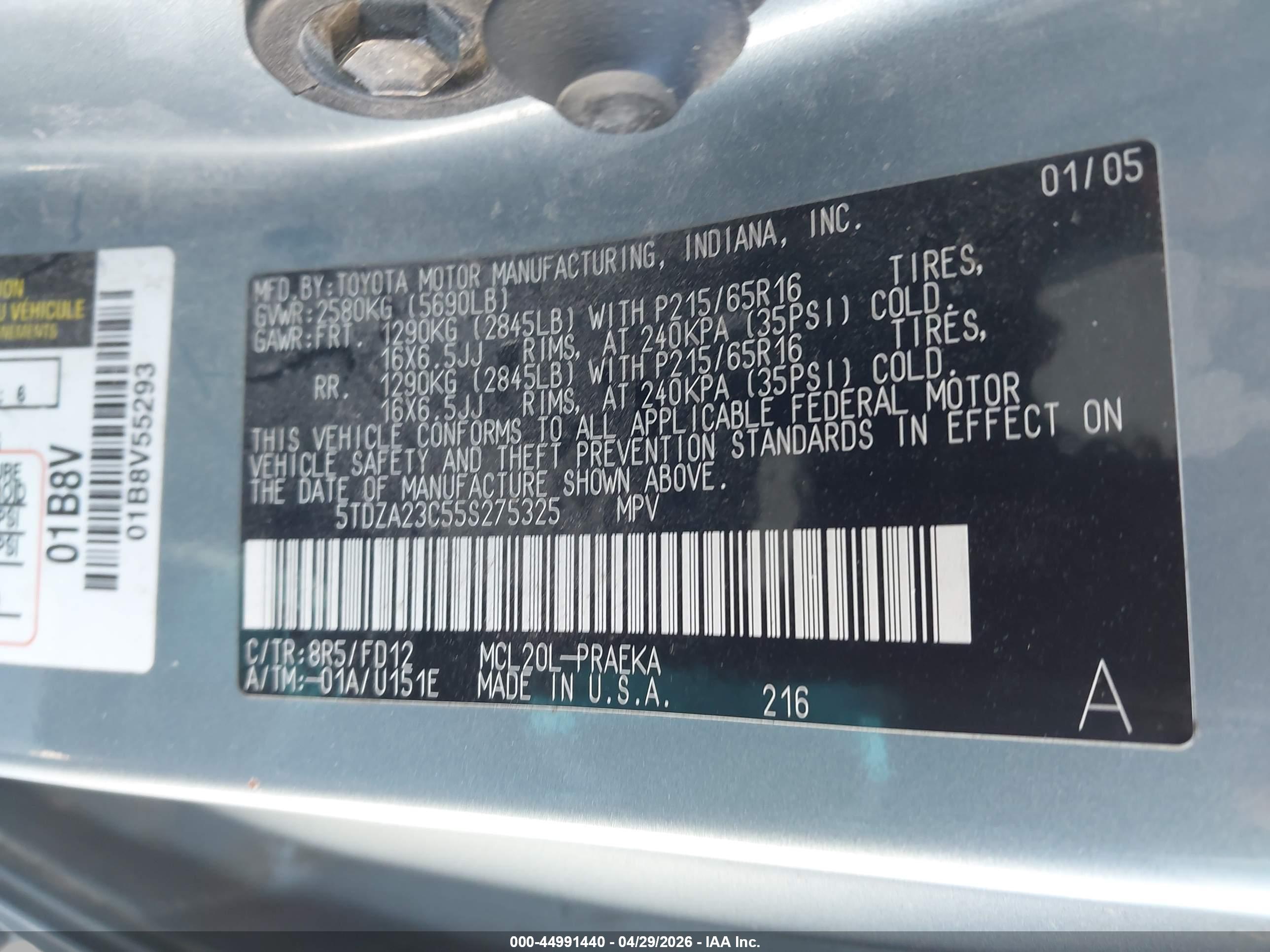 TOYOTA SIENNA image 9