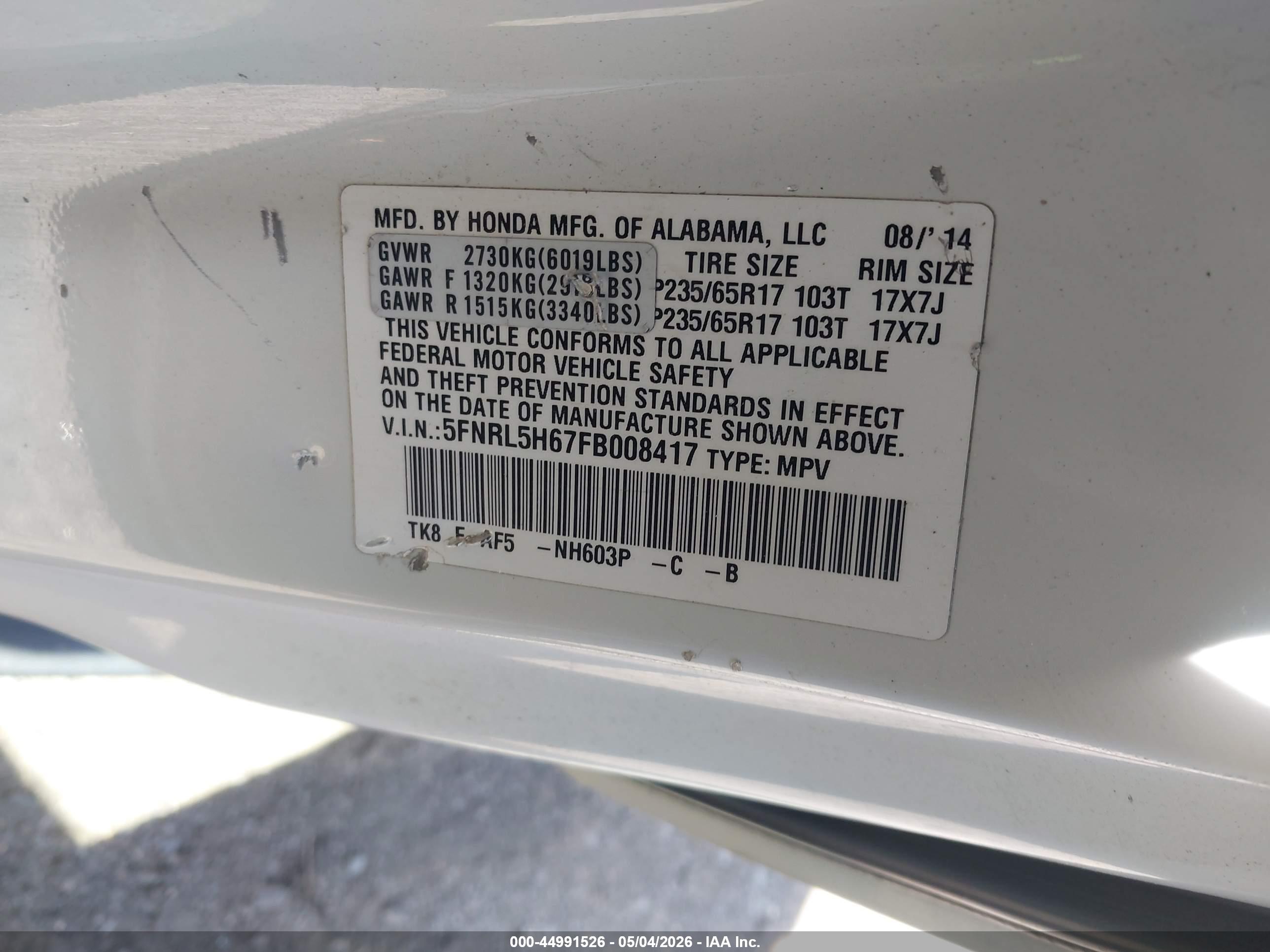 HONDA ODYSSEY image 9